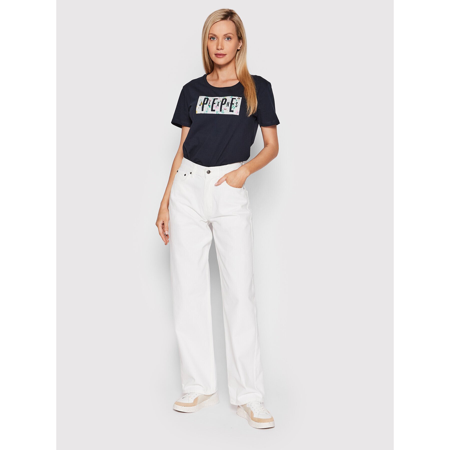 Pepe Jeans T-Shirt Patsy PL505218 Tmavomodrá Regular Fit - Pepit.cz