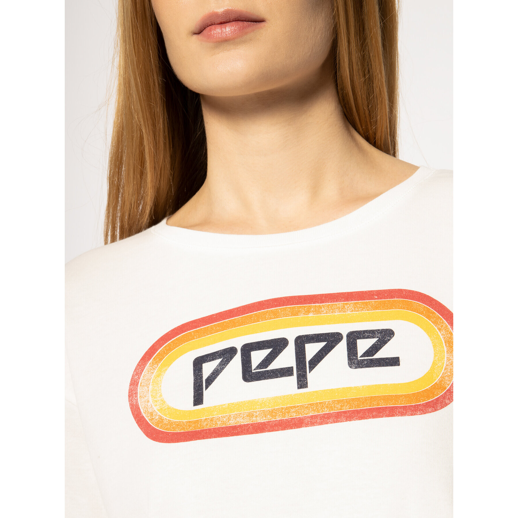 Pepe Jeans T-Shirt Paula PL504476 Bílá Regular Fit - Pepit.cz