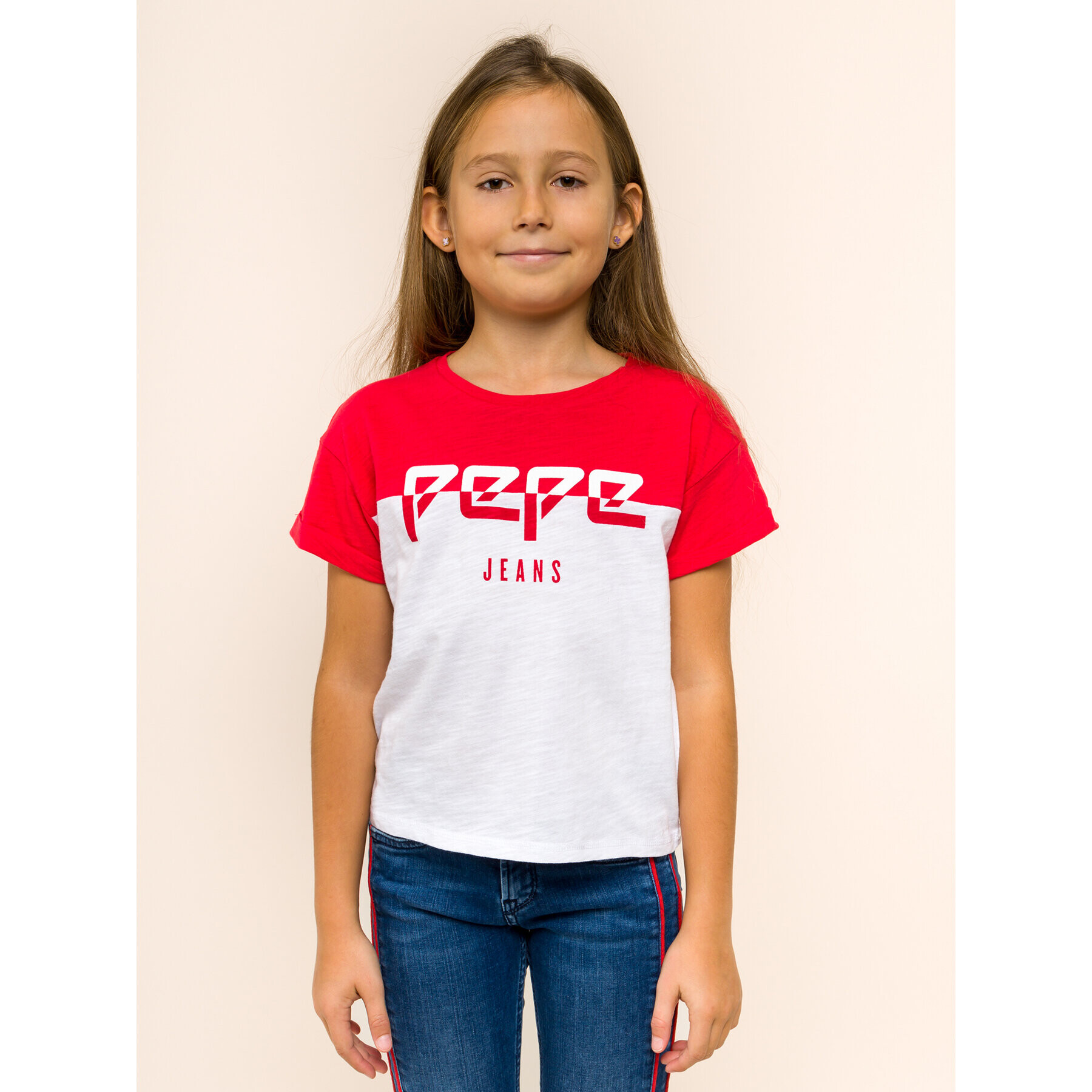 Pepe Jeans T-Shirt PG502208 Bílá Regular Fit - Pepit.cz