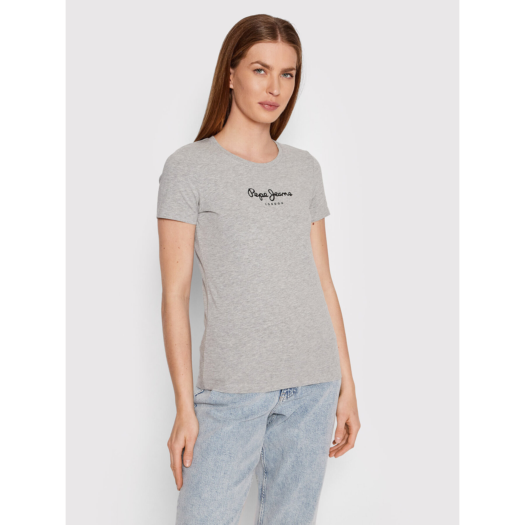 Pepe Jeans T-Shirt PL502711 Šedá Slim Fit - Pepit.cz