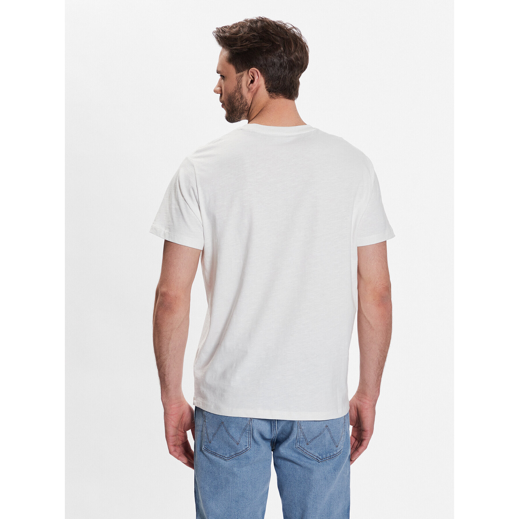 Pepe Jeans T-Shirt Ricco PM508695 Bílá Regular Fit - Pepit.cz