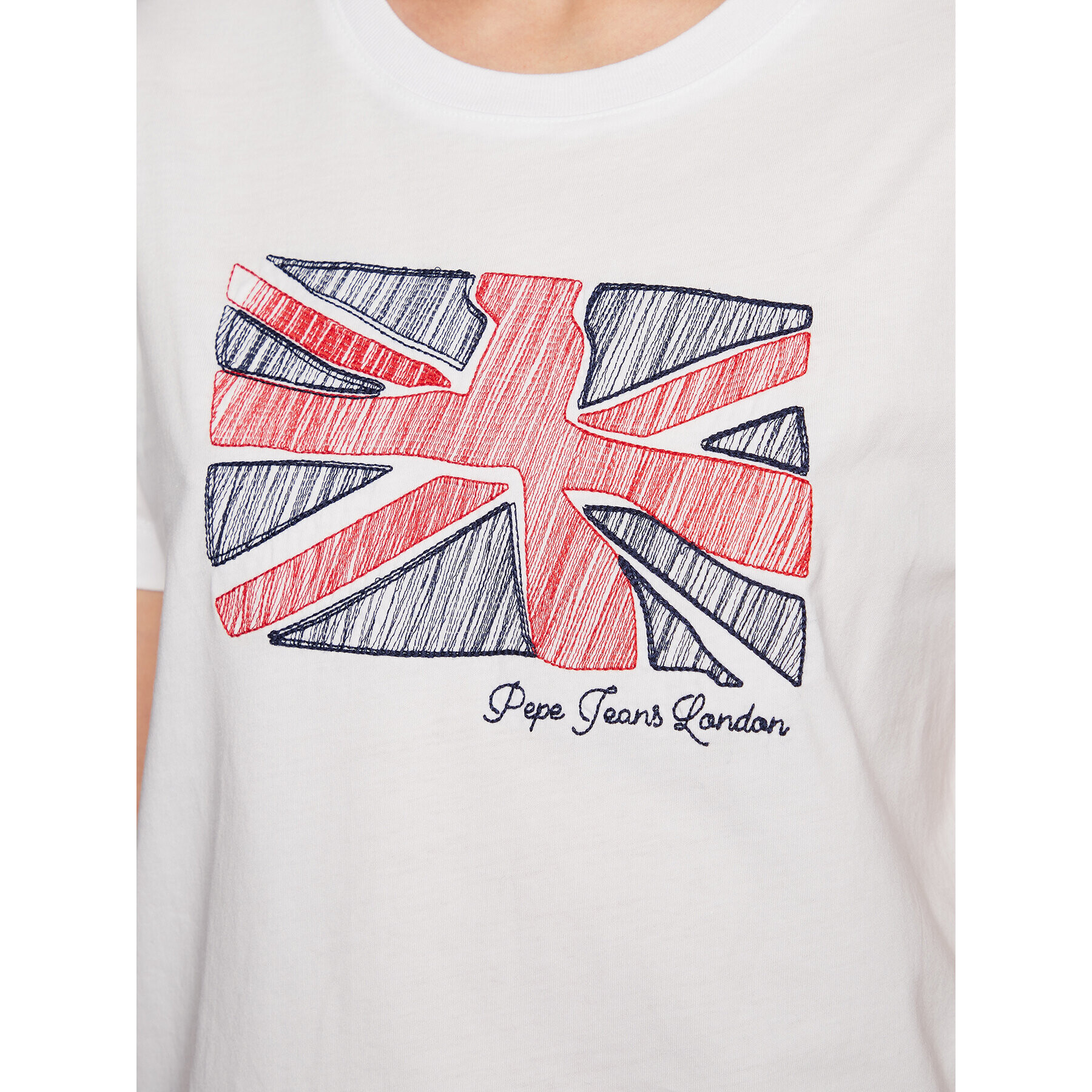 Pepe Jeans T-Shirt Tara PL505343 Bílá Regular Fit - Pepit.cz