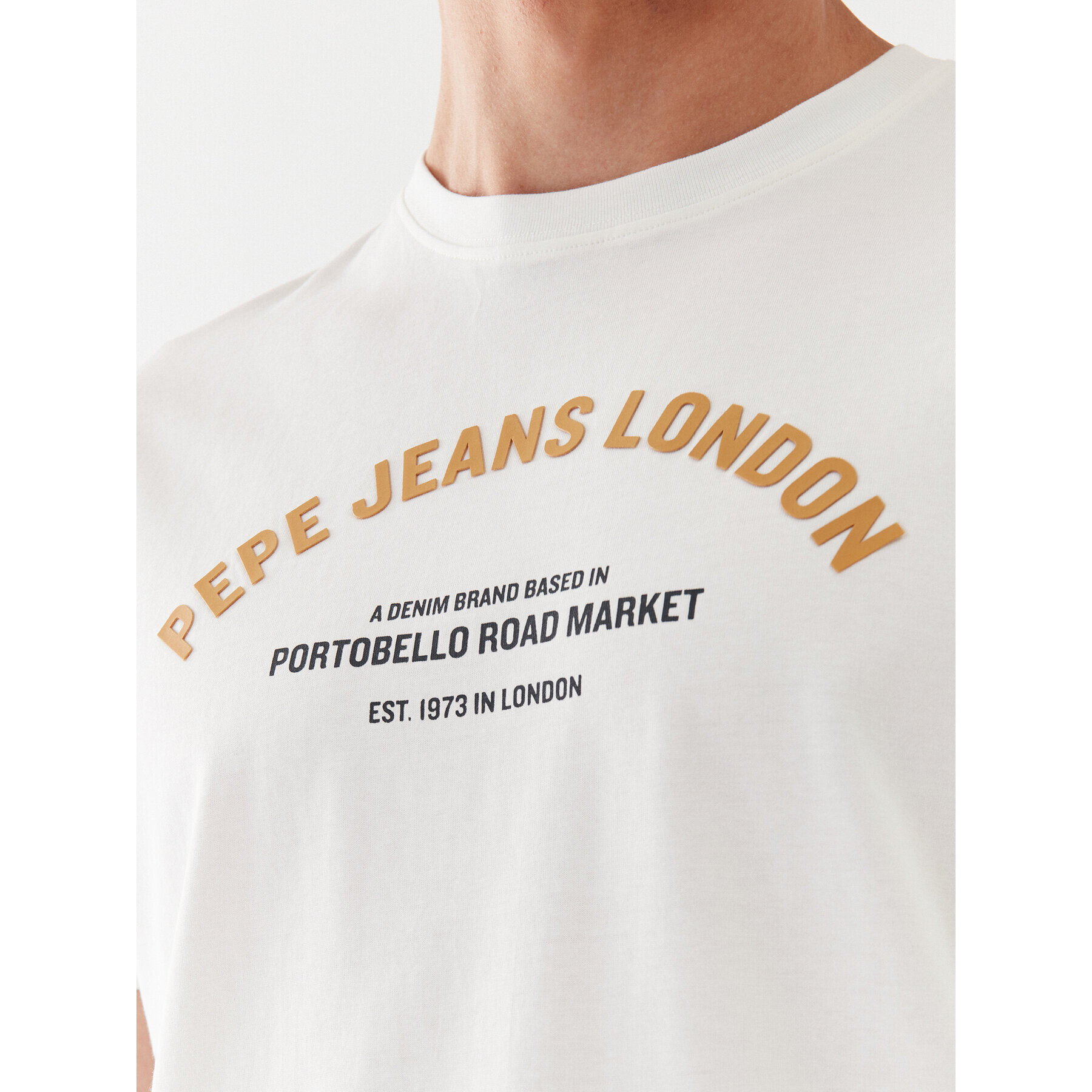 Pepe Jeans T-Shirt Waddon PM508948 Bílá Regular Fit - Pepit.cz