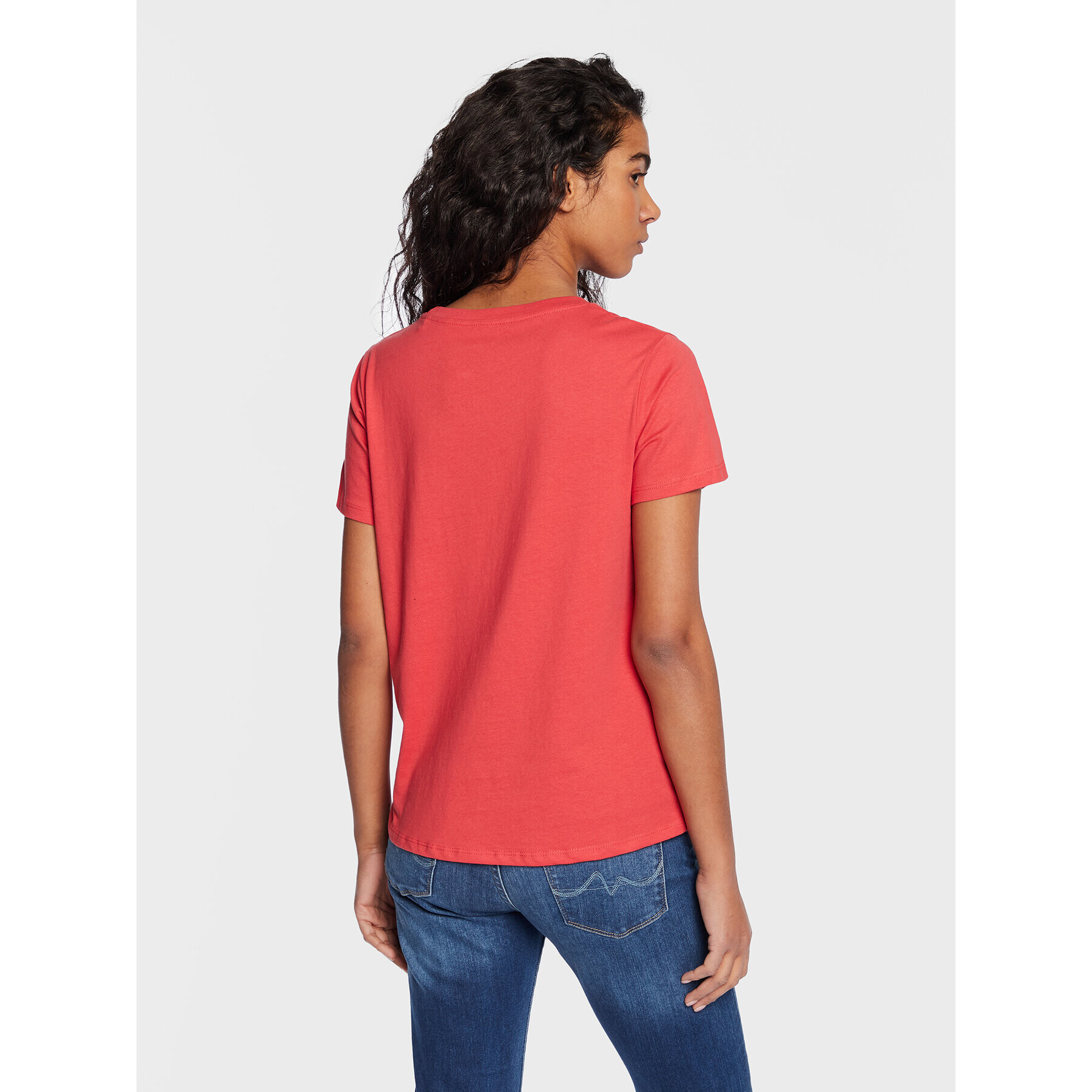 Pepe Jeans T-Shirt Wendy Chest PL505481 Červená Regular Fit - Pepit.cz