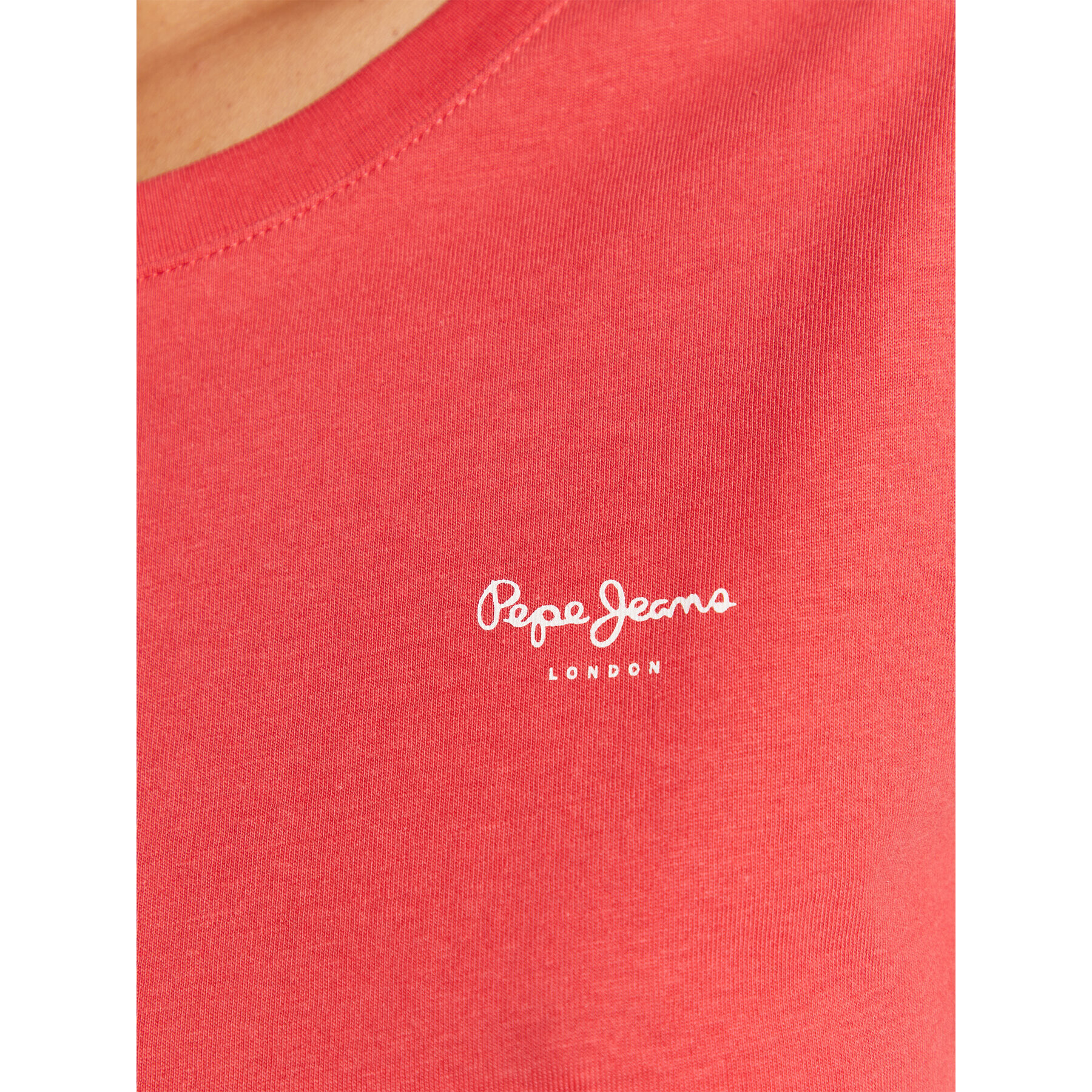 Pepe Jeans T-Shirt Wendy Chest PL505481 Červená Regular Fit - Pepit.cz