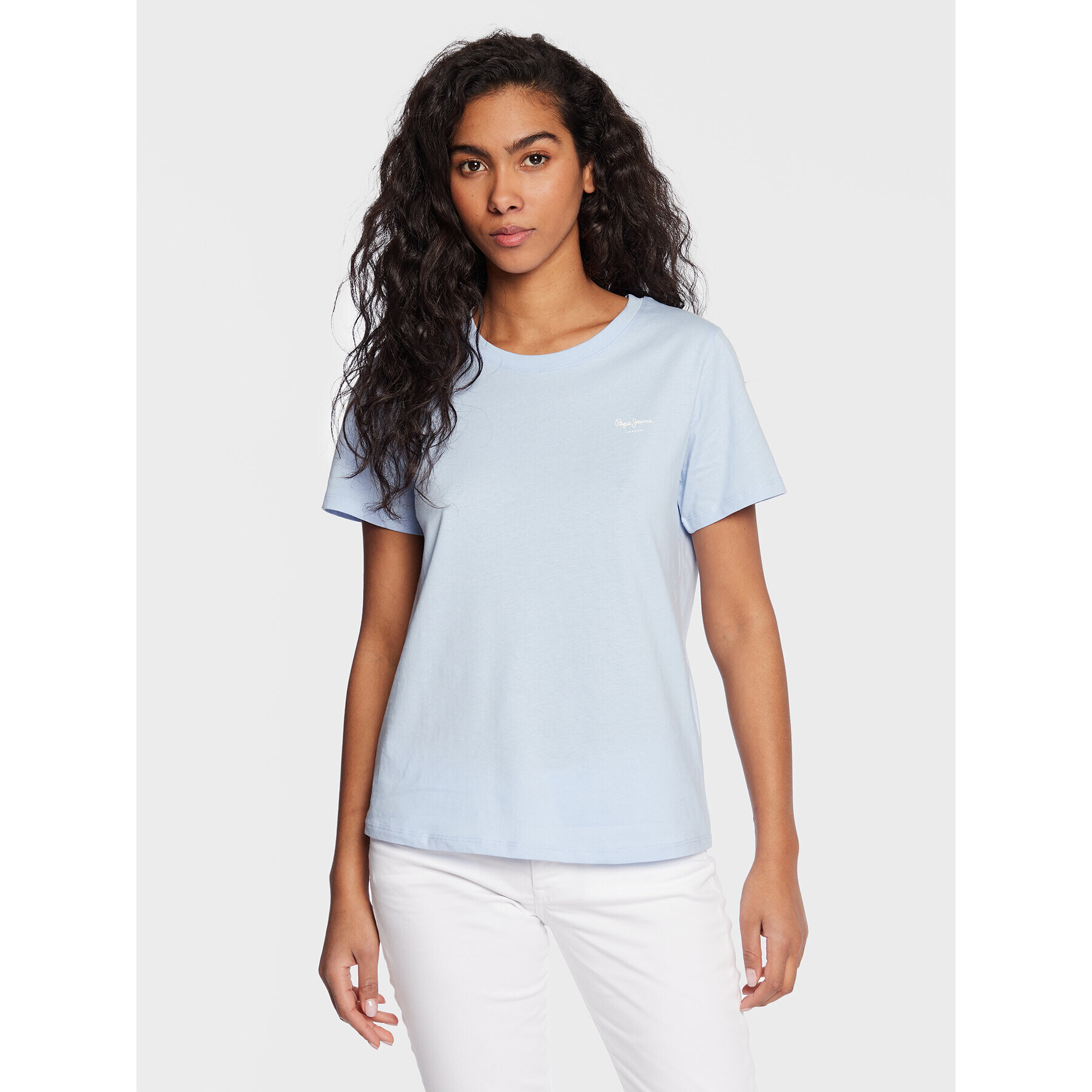 Pepe Jeans T-Shirt Wendy Chest PL505481 Modrá Regular Fit - Pepit.cz