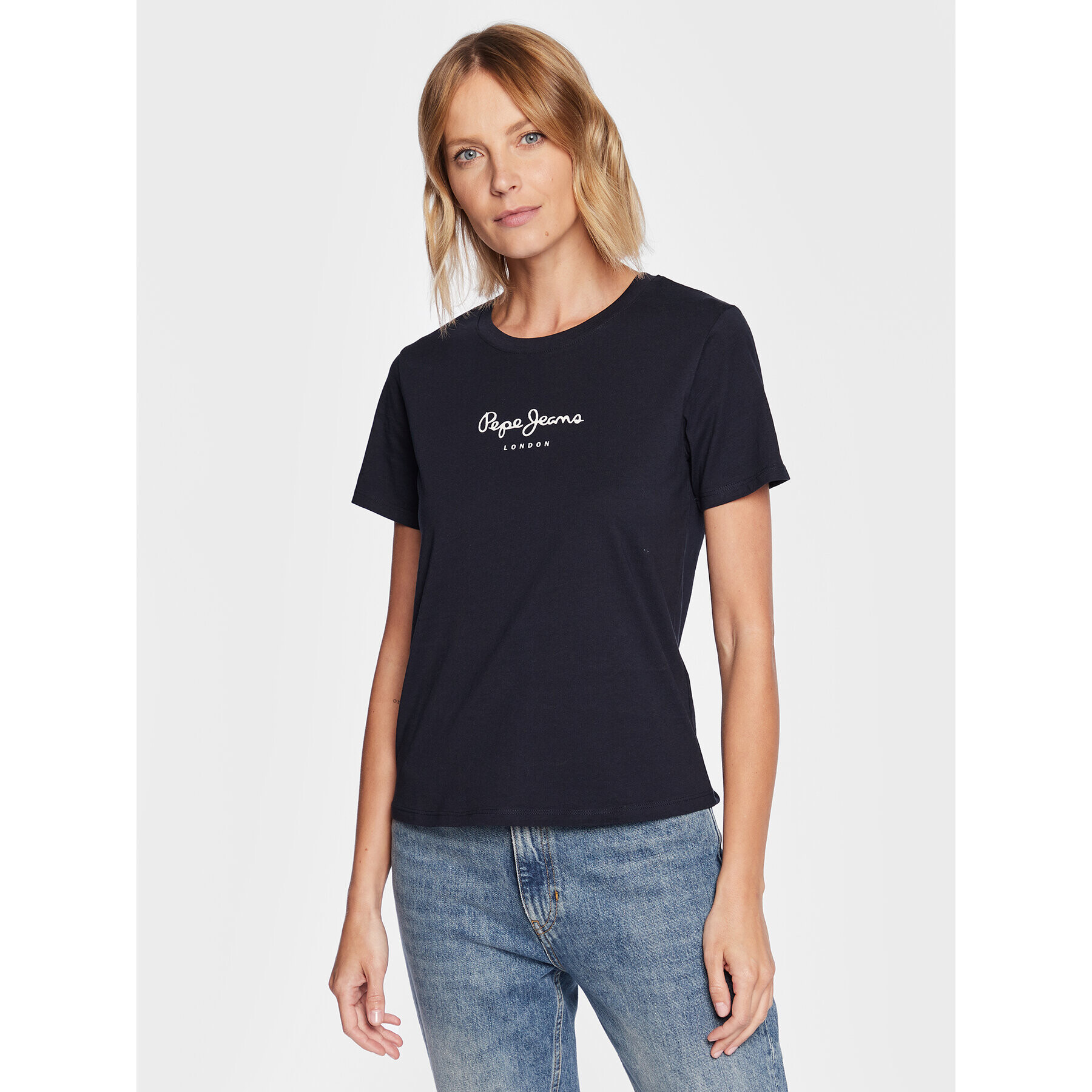 Pepe Jeans T-Shirt Wendy PL505480 Tmavomodrá Regular Fit - Pepit.cz