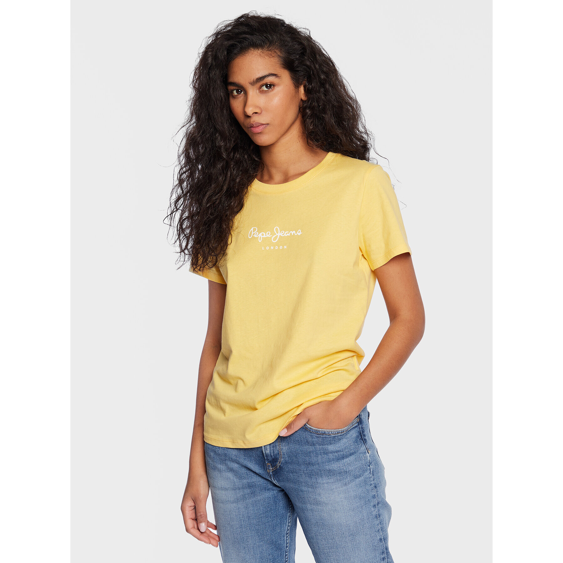 Pepe Jeans T-Shirt Wendy PL505480 Žlutá Regular Fit - Pepit.cz