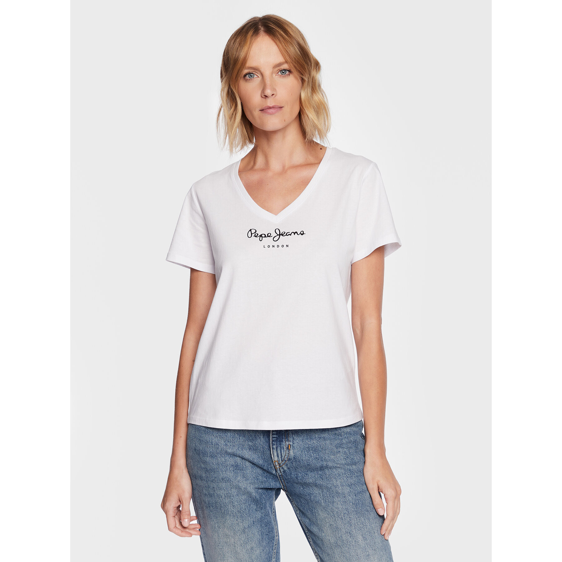 Pepe Jeans T-Shirt Wendy PL505482 Bílá Regular Fit - Pepit.cz