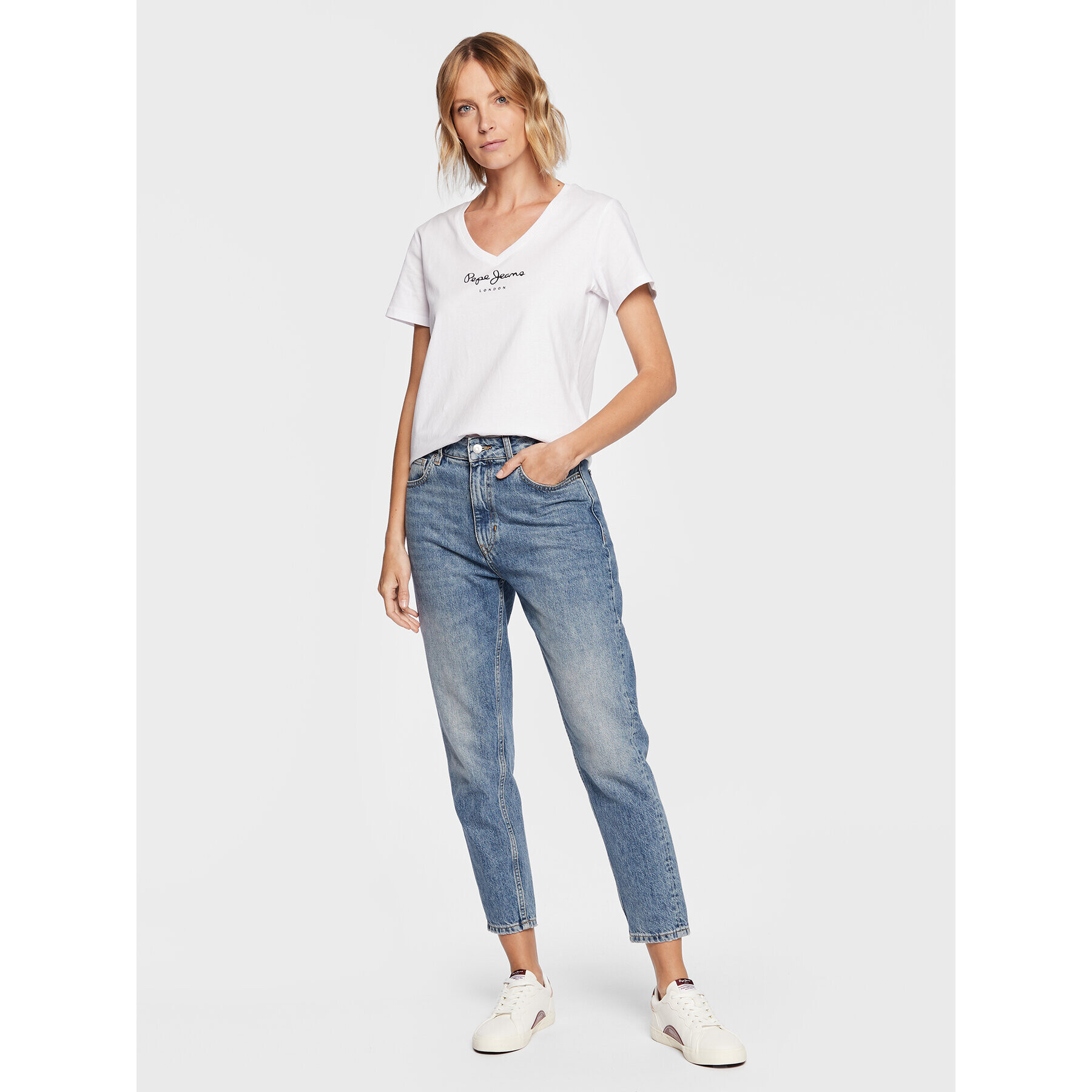 Pepe Jeans T-Shirt Wendy PL505482 Bílá Regular Fit - Pepit.cz