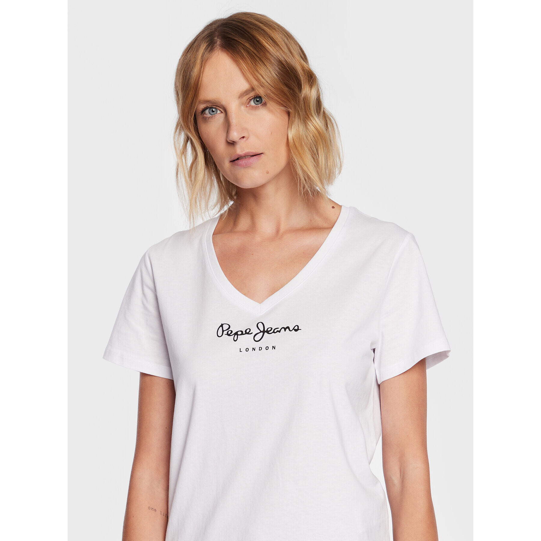 Pepe Jeans T-Shirt Wendy PL505482 Bílá Regular Fit - Pepit.cz