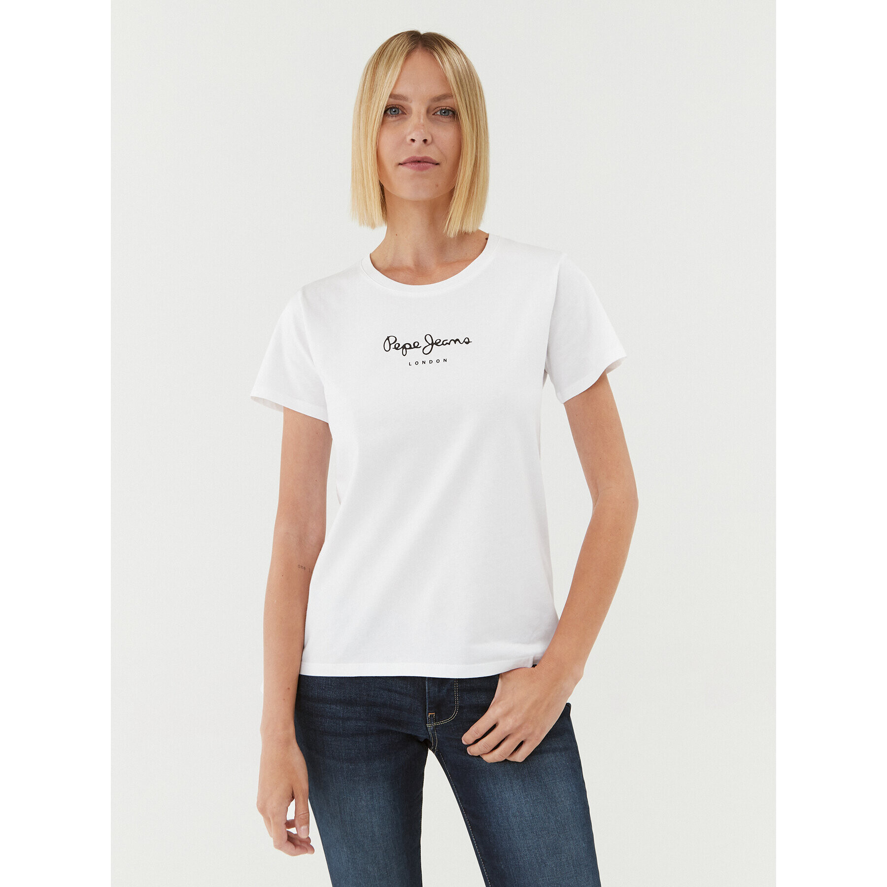 Pepe Jeans T-Shirt Wendys PL505710 Bílá Regular Fit - Pepit.cz