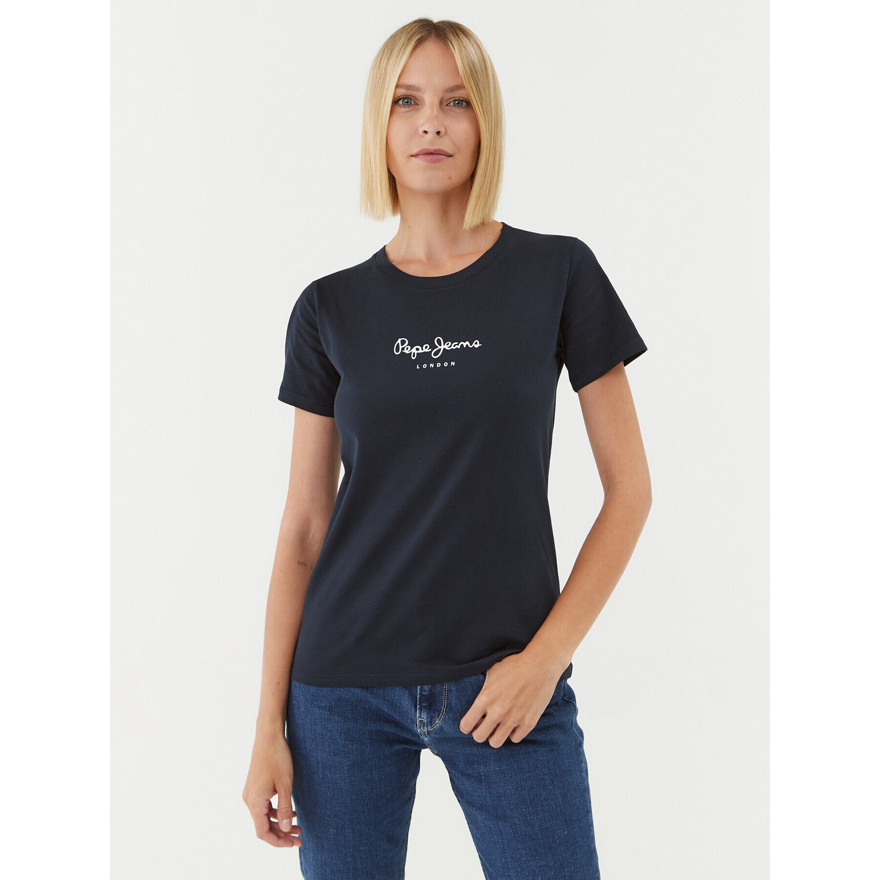 Pepe Jeans T-Shirt Wendys PL505710 Tmavomodrá Regular Fit - Pepit.cz