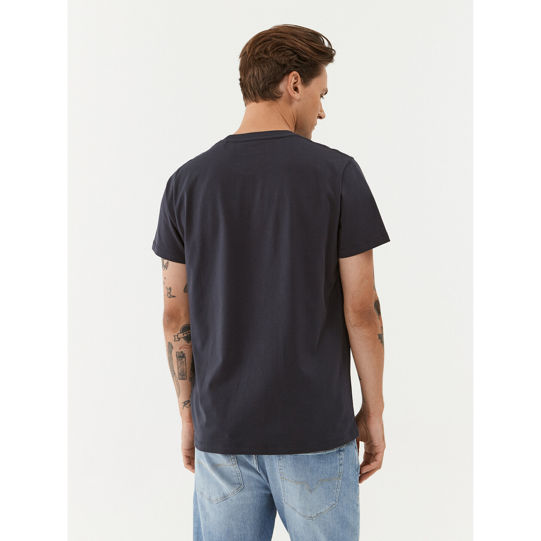 Pepe Jeans T-Shirt Wido PM509126 Tmavomodrá Regular Fit - Pepit.cz