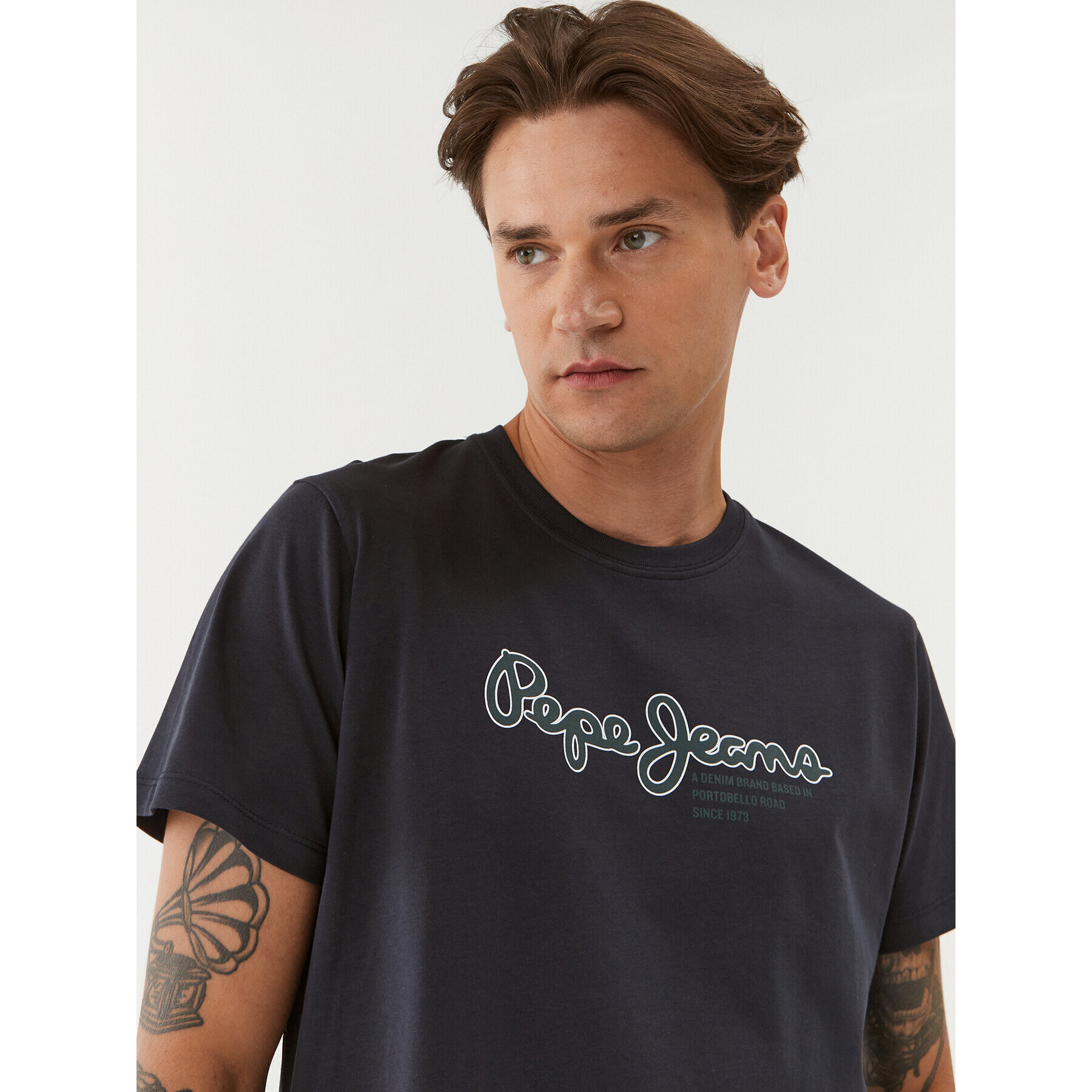 Pepe Jeans T-Shirt Wido PM509126 Tmavomodrá Regular Fit - Pepit.cz