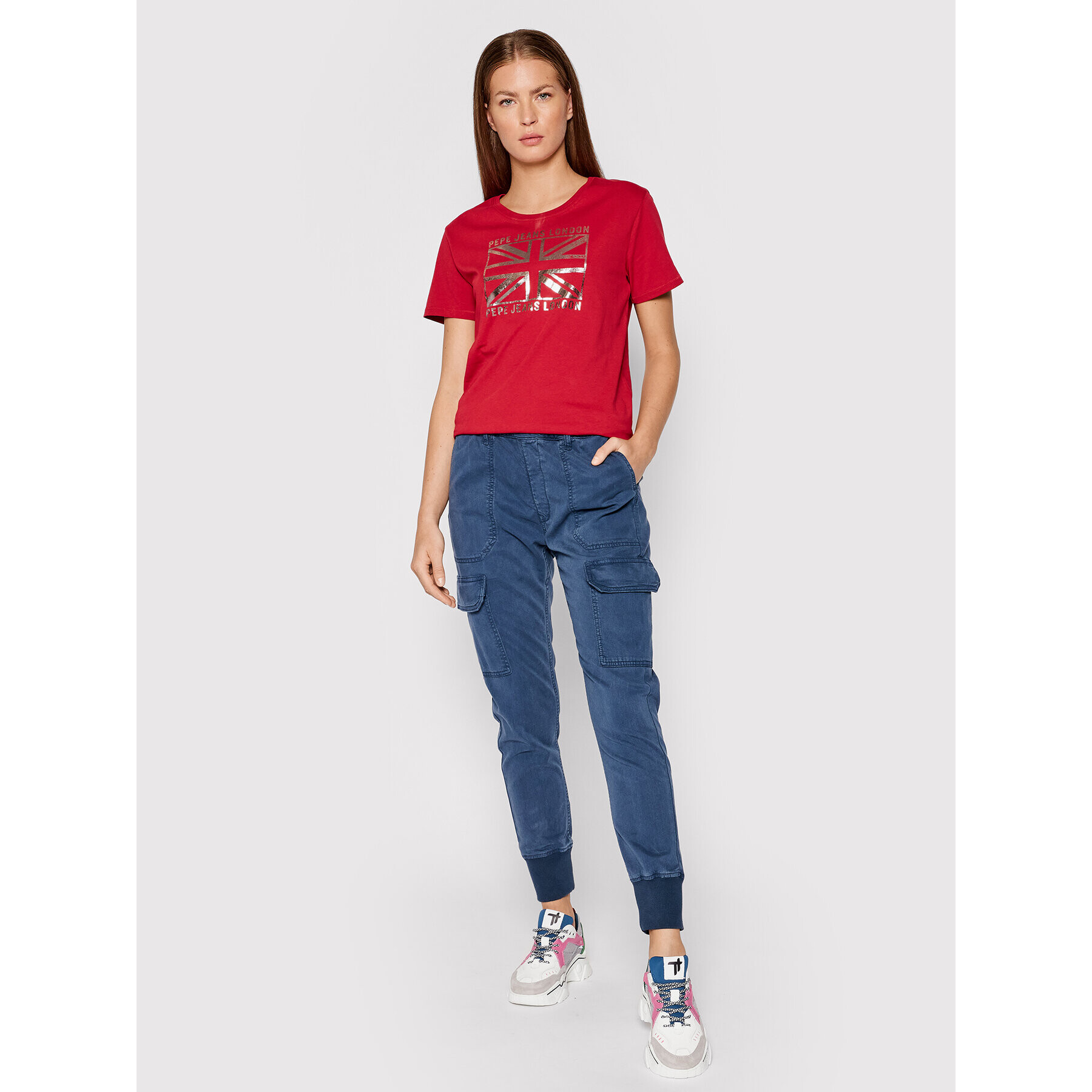 Pepe Jeans T-Shirt Zeldas PL505037 Červená Regular Fit - Pepit.cz