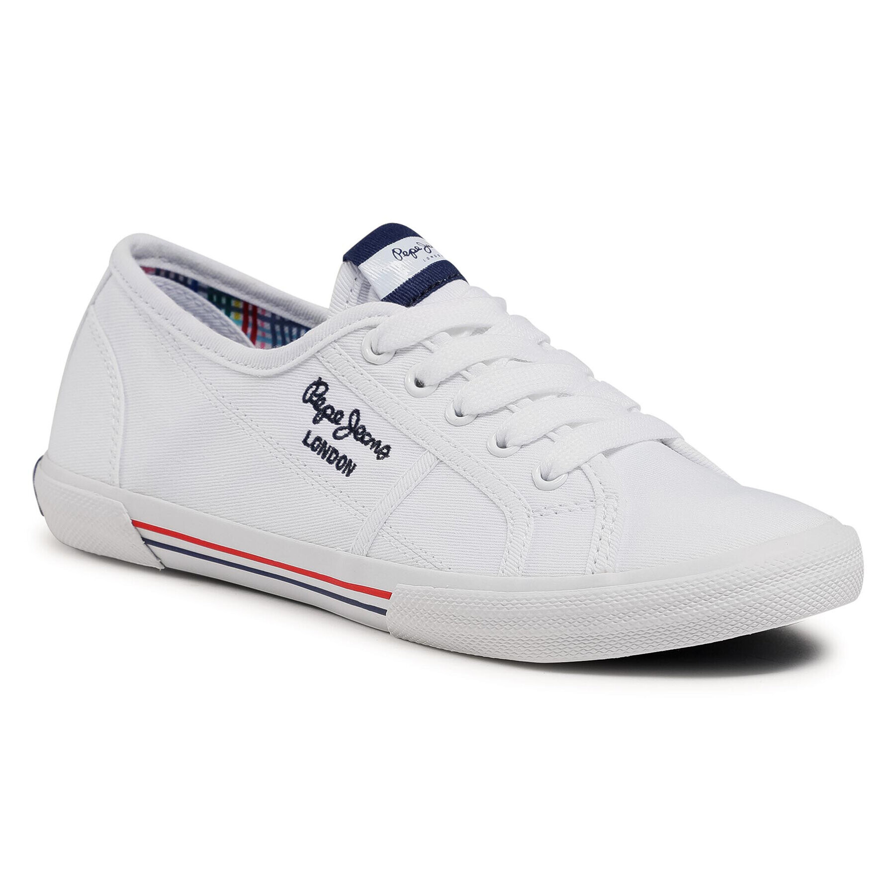 Pepe Jeans Tenisky Aberlady Ecobass PLS31193 Bílá - Pepit.cz