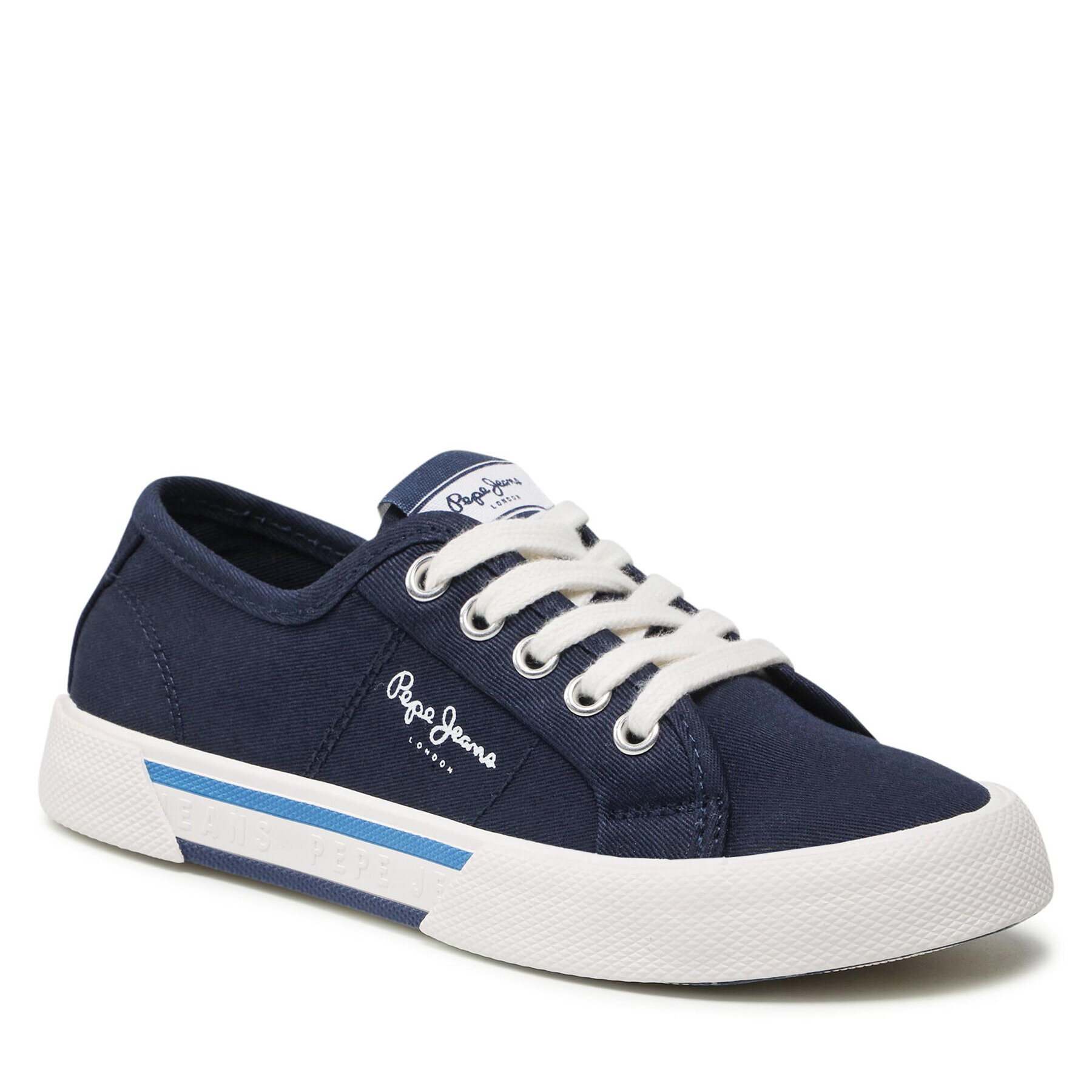 Pepe Jeans Tenisky Brady Boy Basic PBS30527 Tmavomodrá - Pepit.cz