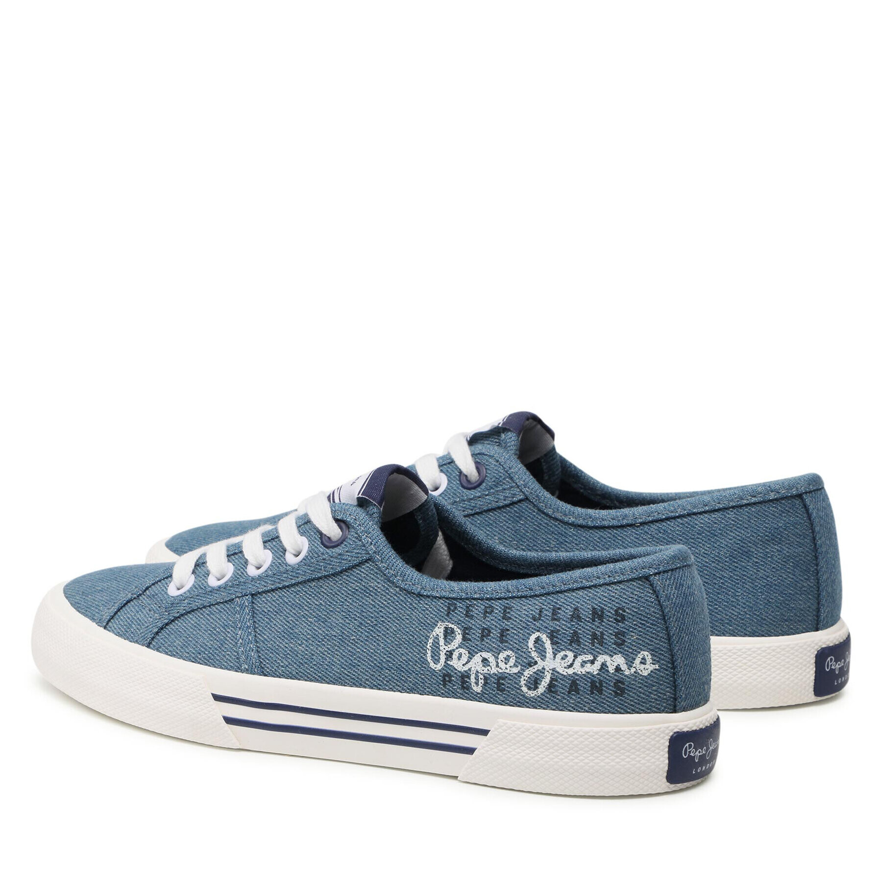 Pepe Jeans Tenisky Brady W Logo PLS31288 Modrá - Pepit.cz