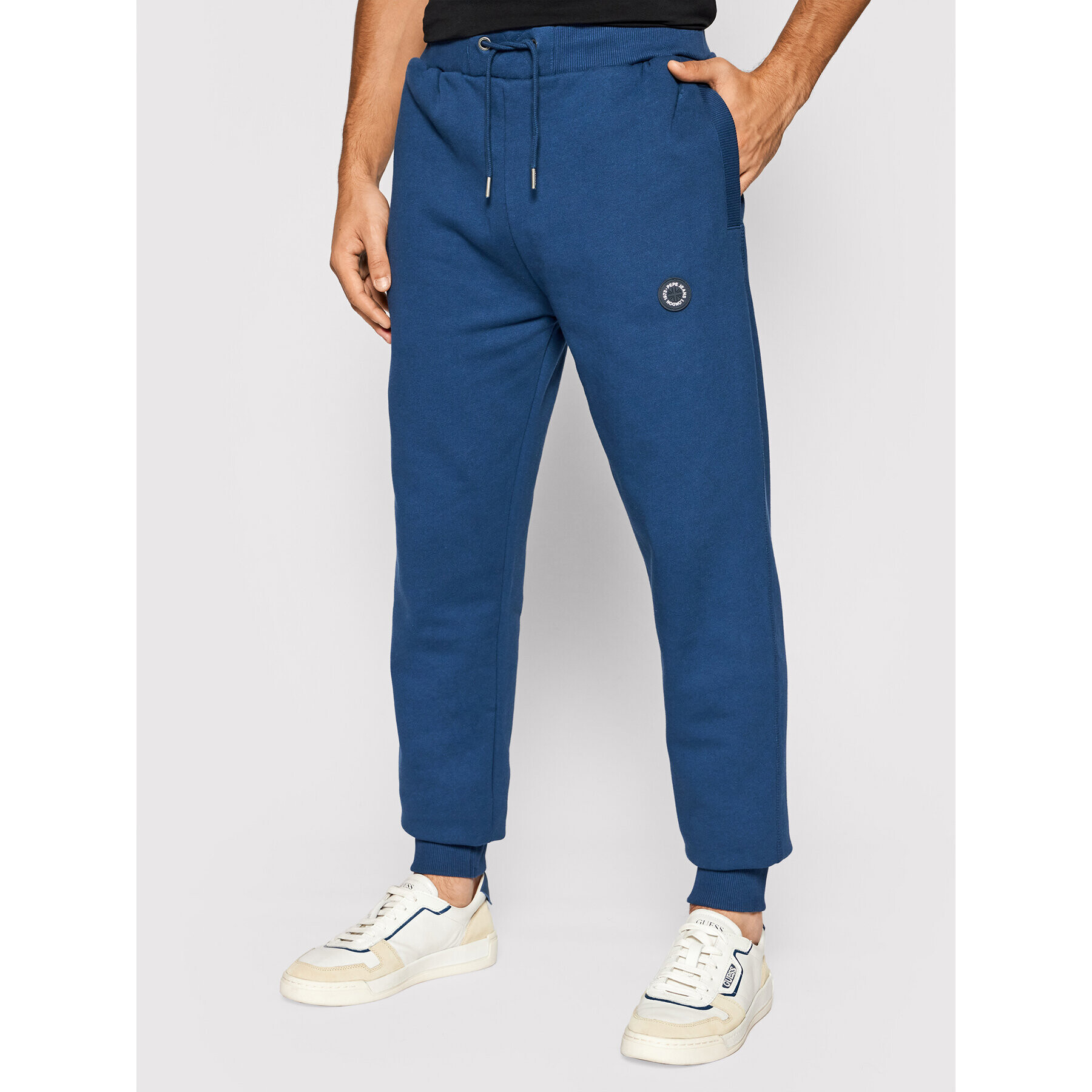 Pepe Jeans Teplákové kalhoty Aaron PM211429 Modrá Regular Fit - Pepit.cz