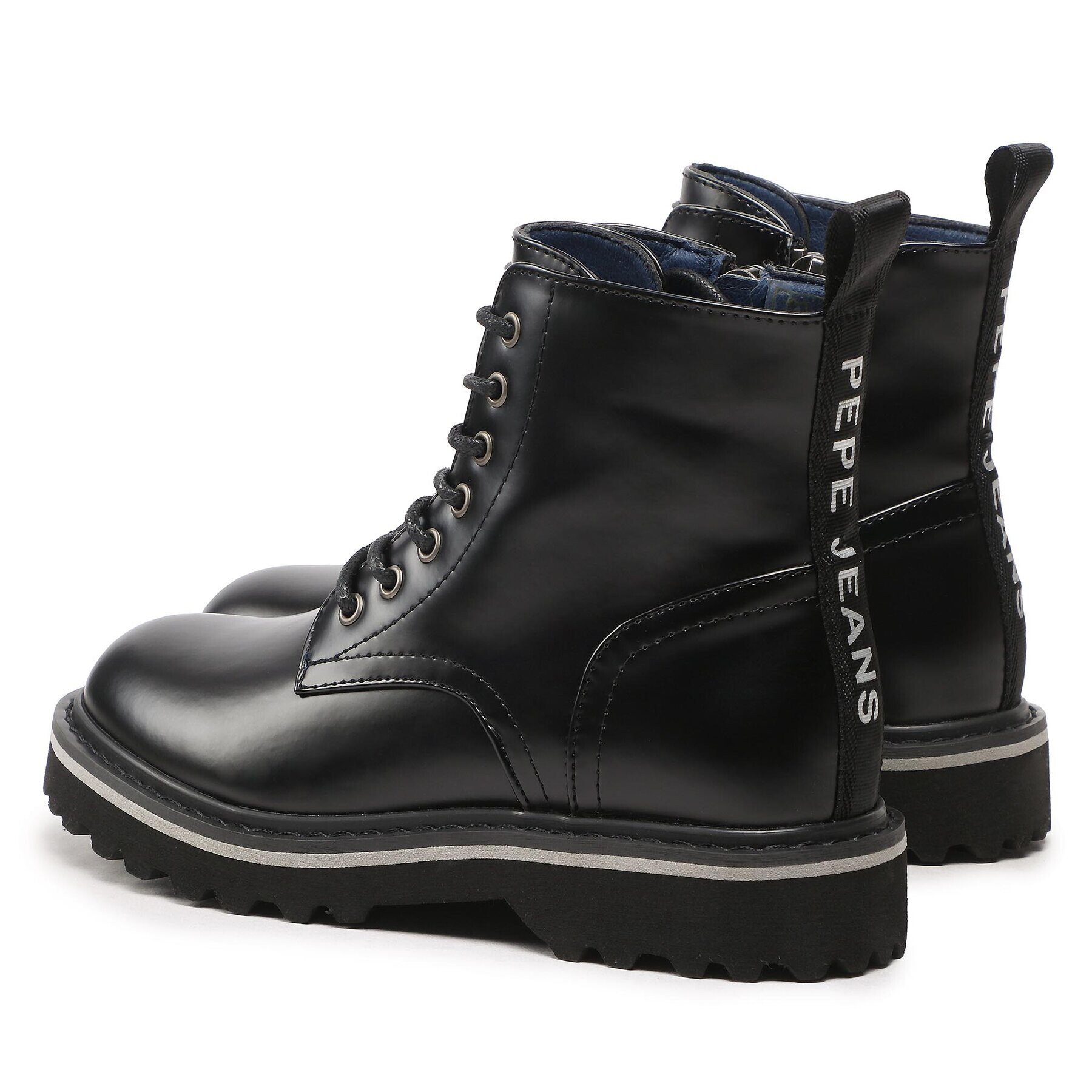 Pepe Jeans Turistická obuv Leia Boot Laces PBS50098 Černá - Pepit.cz