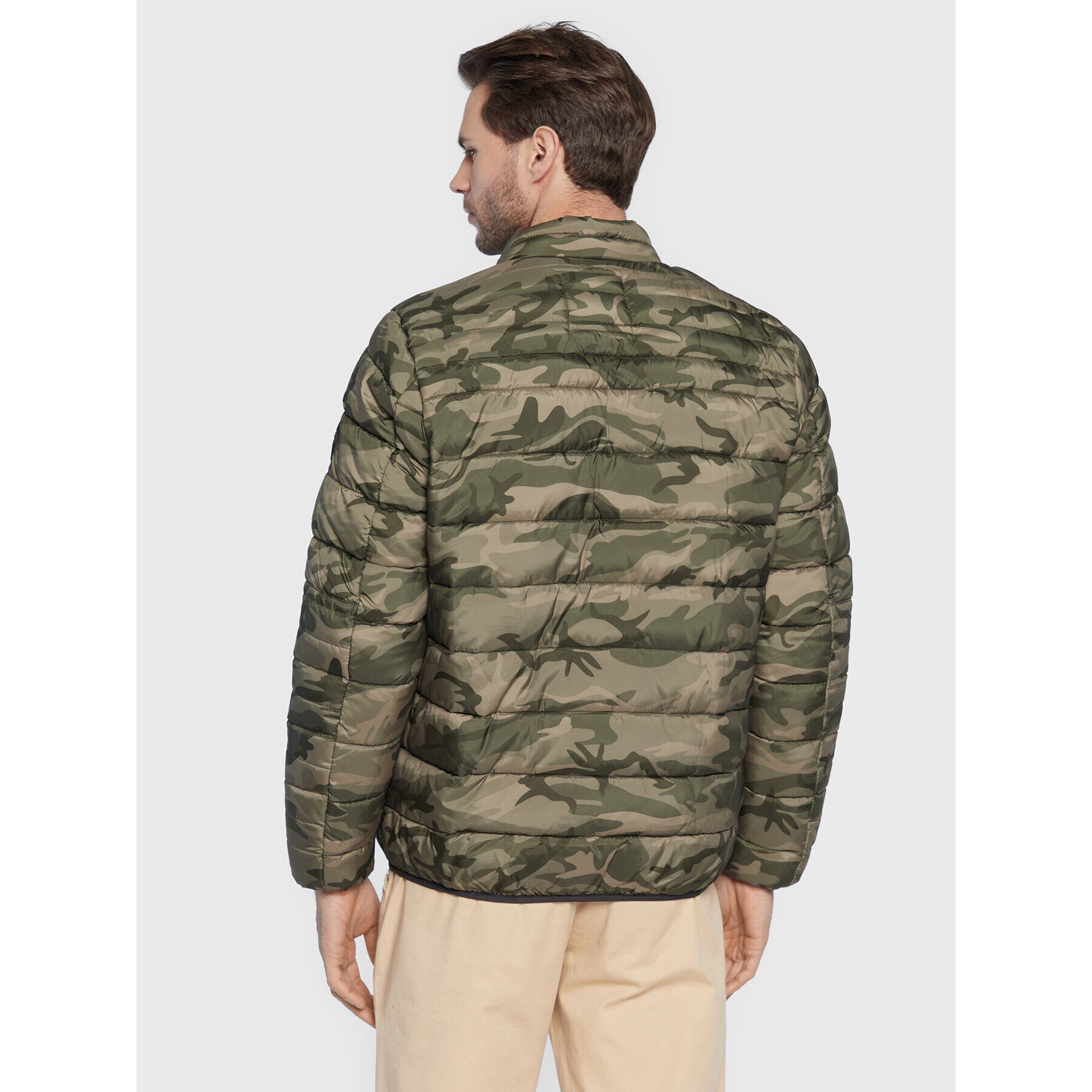 Pepe Jeans Vatovaná bunda Jack Camo PM402588 Zelená Regular Fit - Pepit.cz