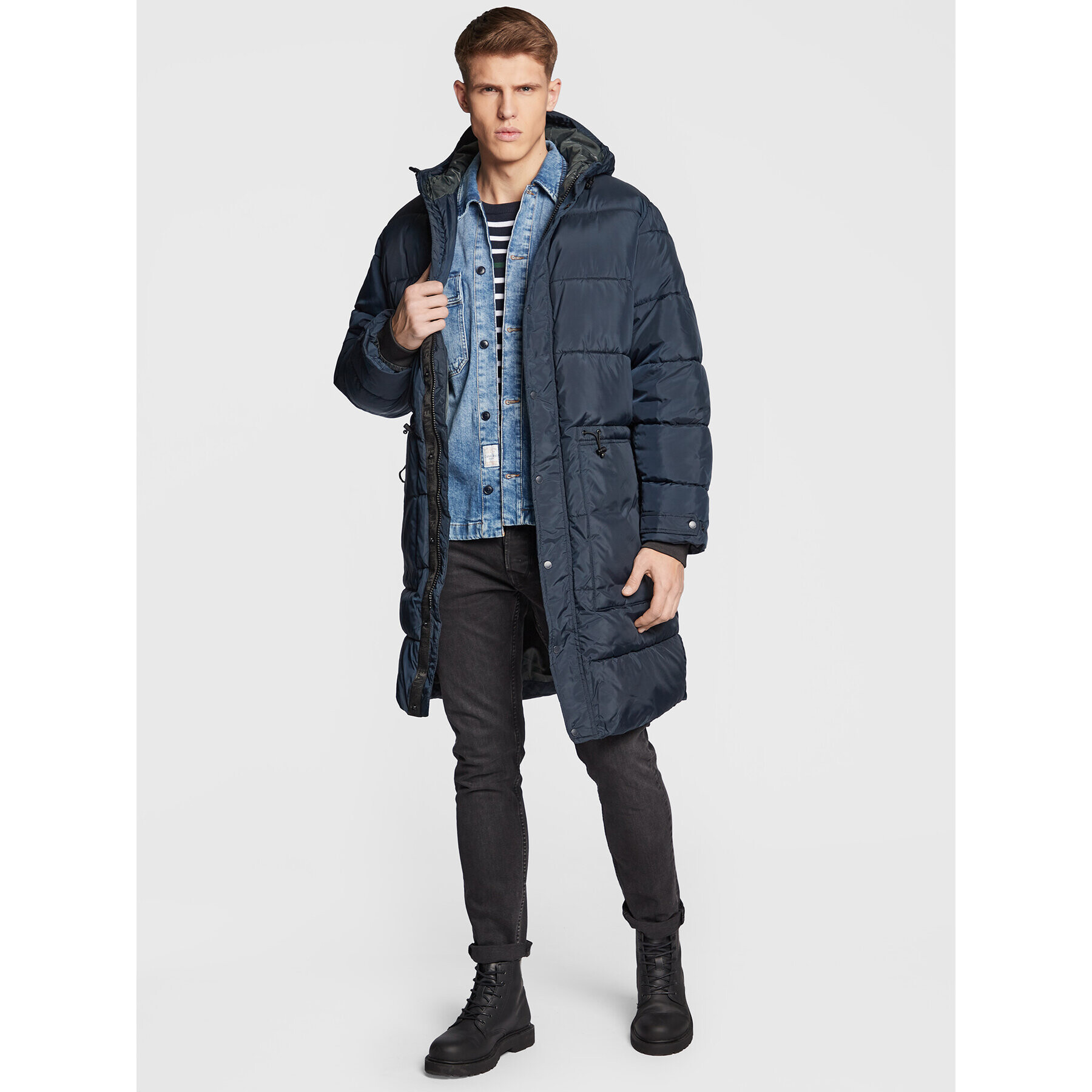 Pepe Jeans Vatovaná bunda Jules PM402625 Tmavomodrá Regular Fit - Pepit.cz