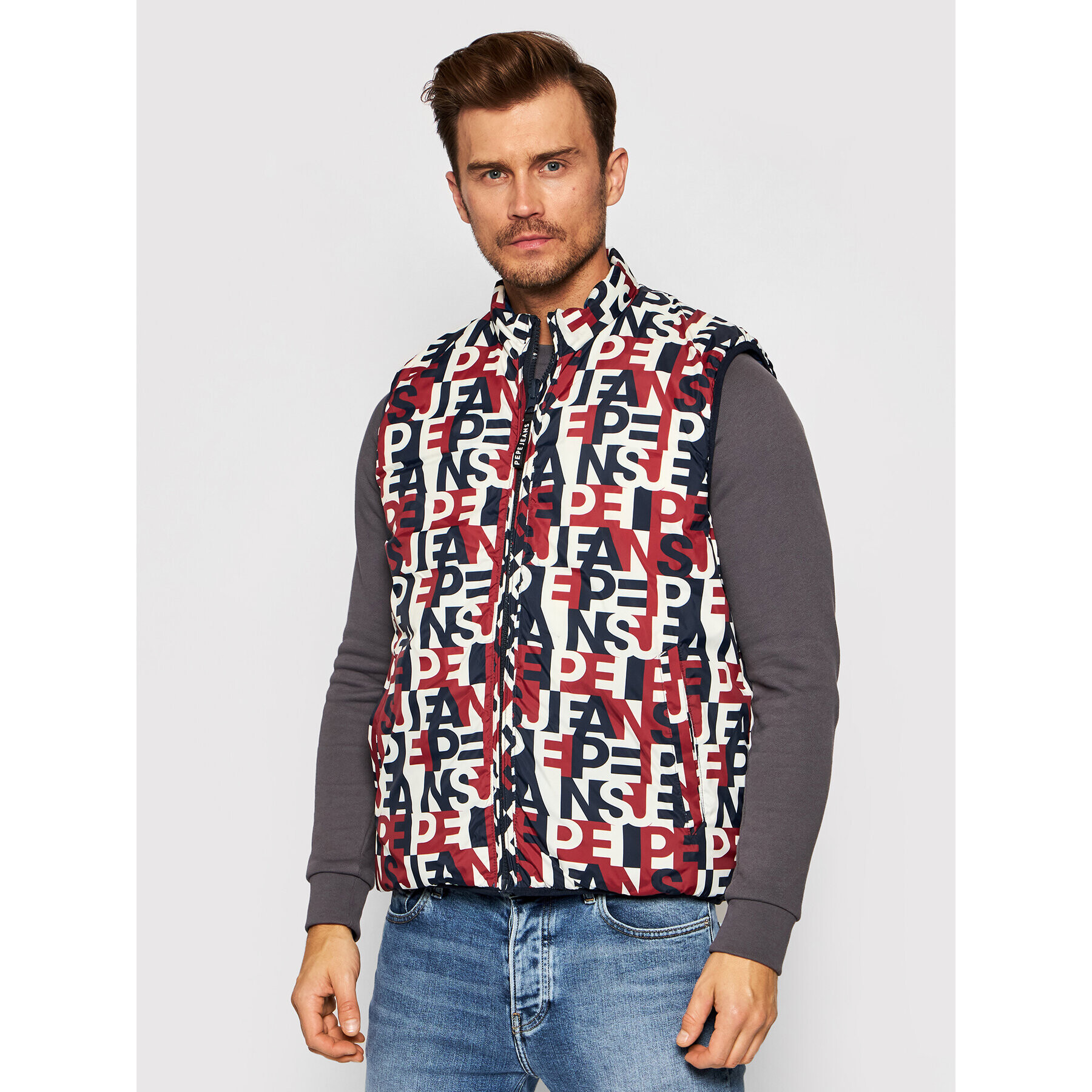 Pepe Jeans Vesta Heinrich PM402462 Tmavomodrá Regular Fit - Pepit.cz