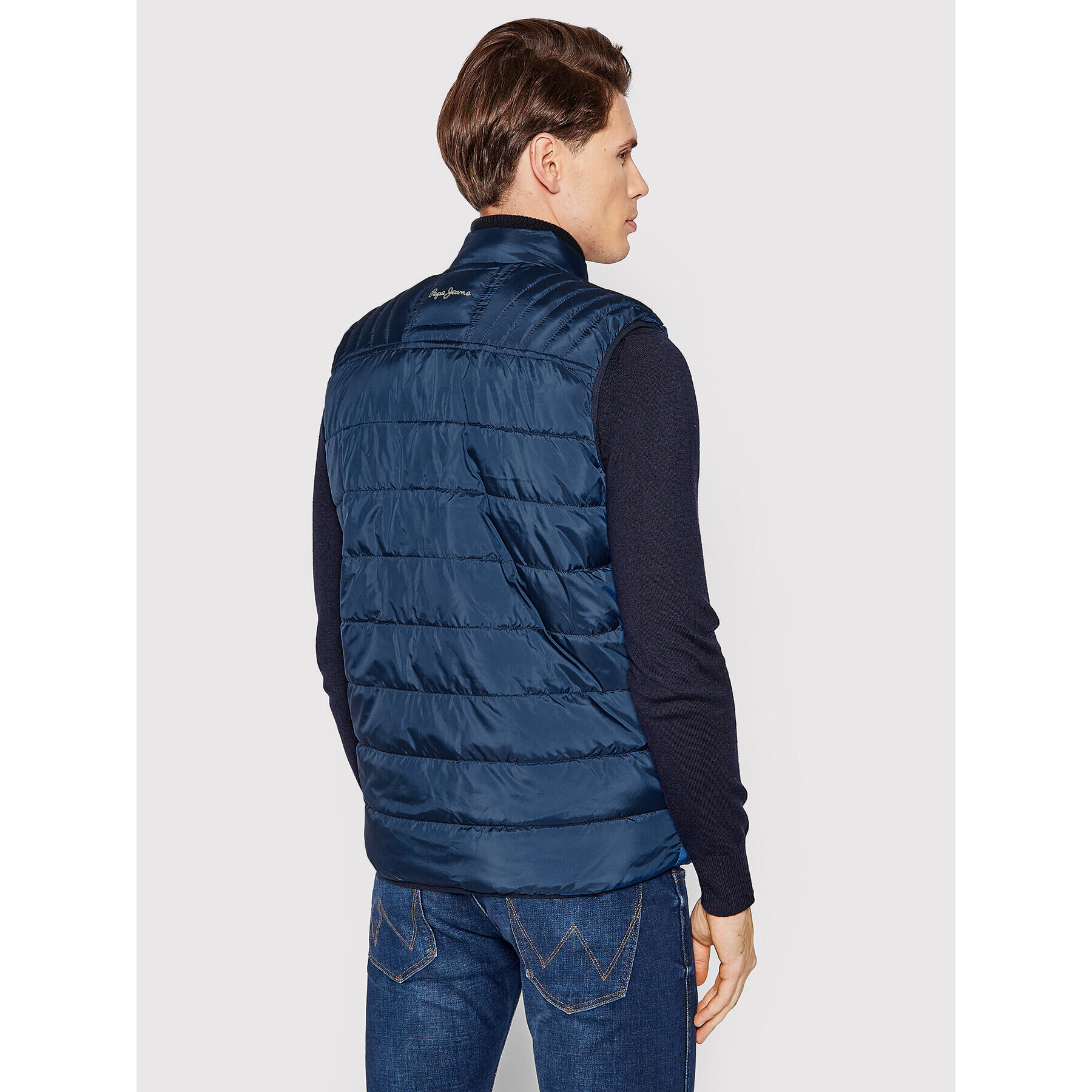 Pepe Jeans Vesta Heinrich Vest PM402449 Tmavomodrá Regular Fit - Pepit.cz