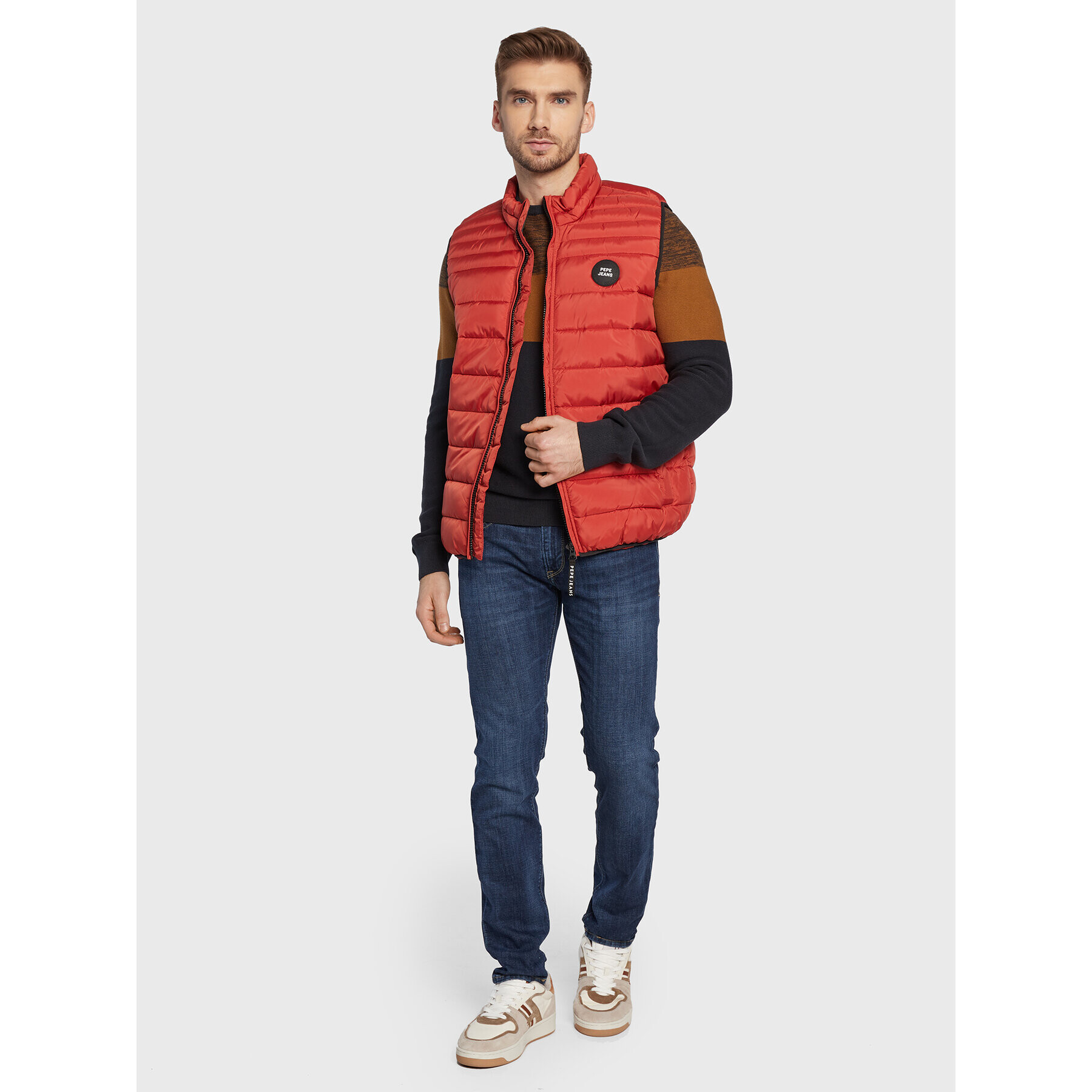 Pepe Jeans Vesta Jack PM402590 Červená Regular Fit - Pepit.cz