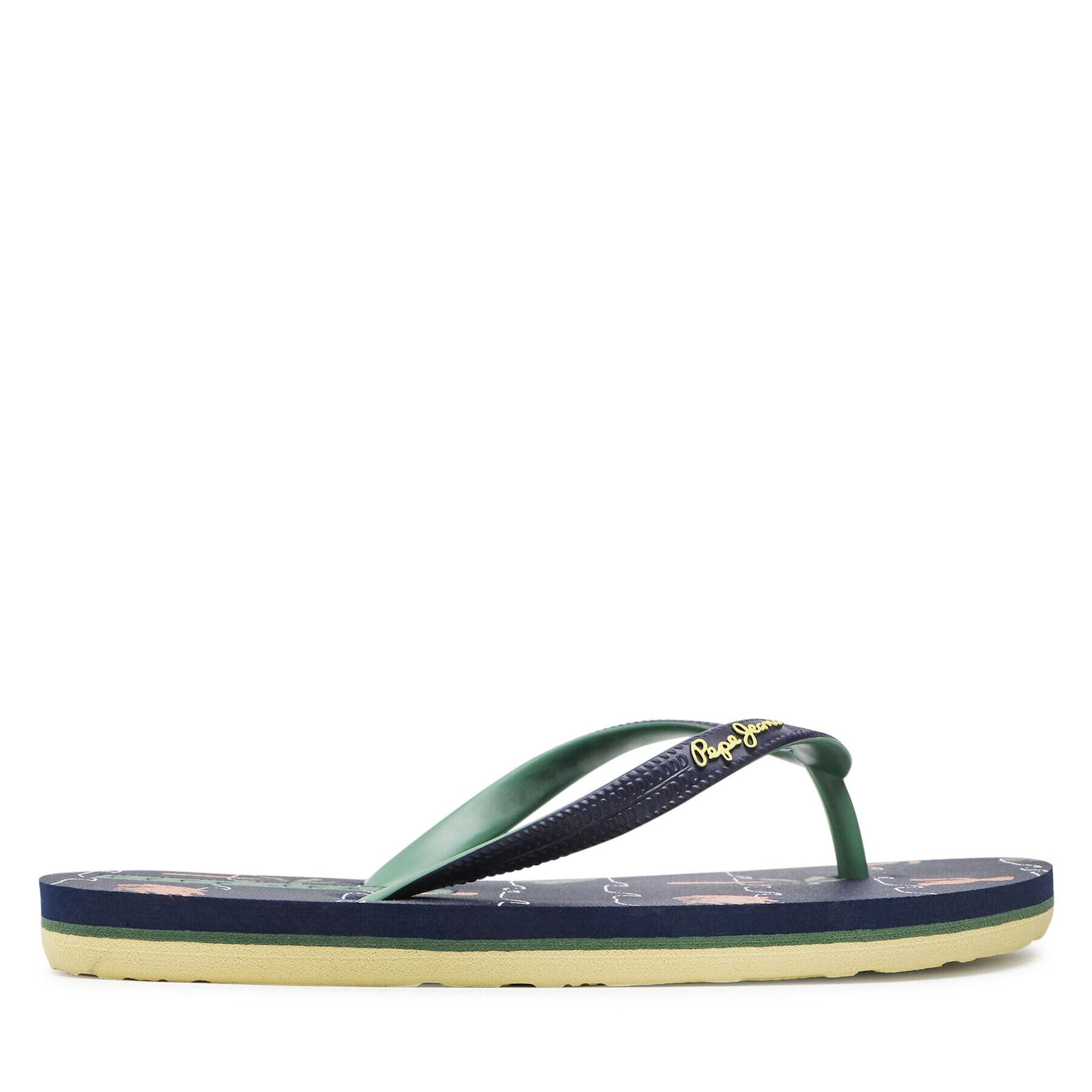 Pepe Jeans Žabky Beach Palm Boy PBS70051 Tmavomodrá - Pepit.cz