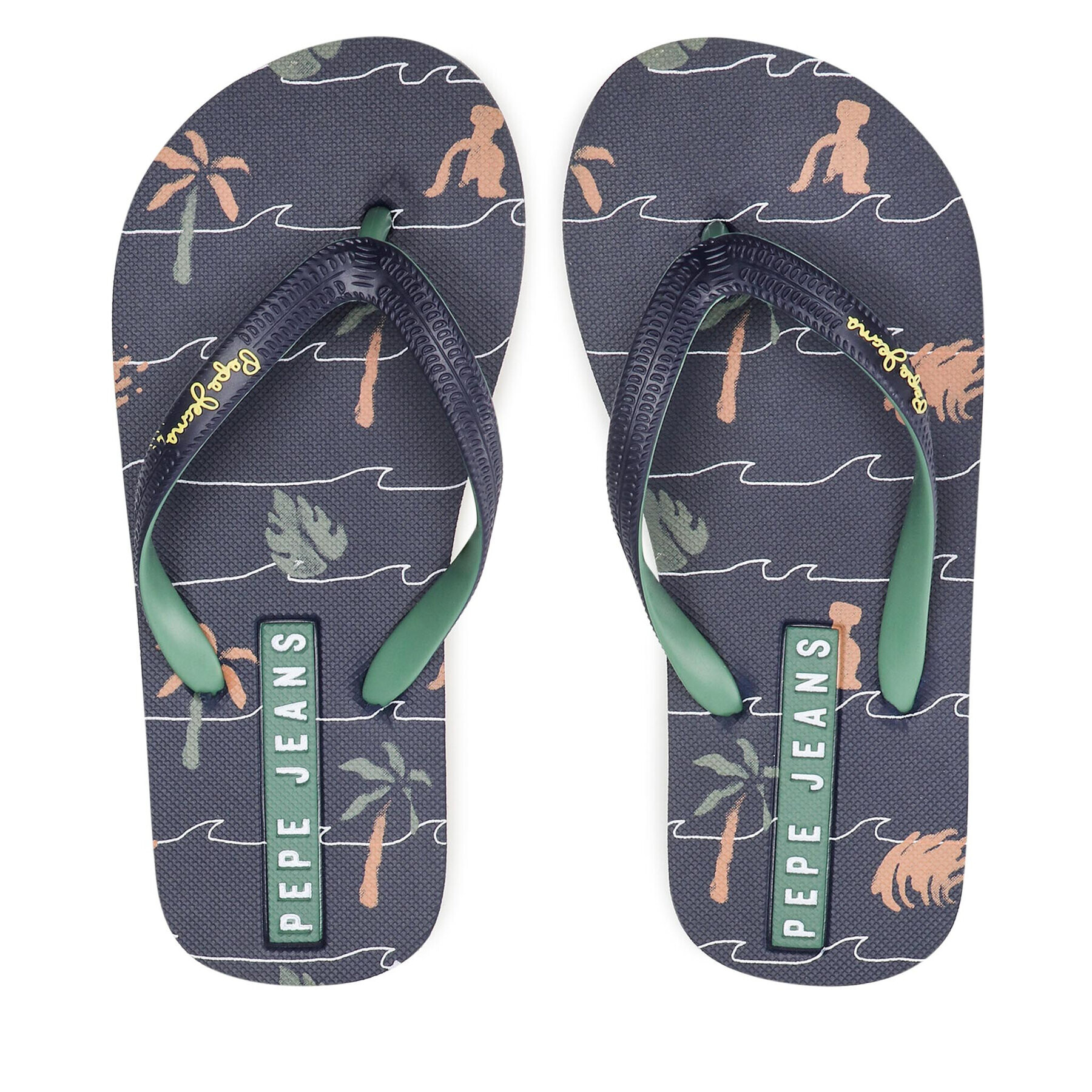 Pepe Jeans Žabky Beach Palm Boy PBS70051 Tmavomodrá - Pepit.cz