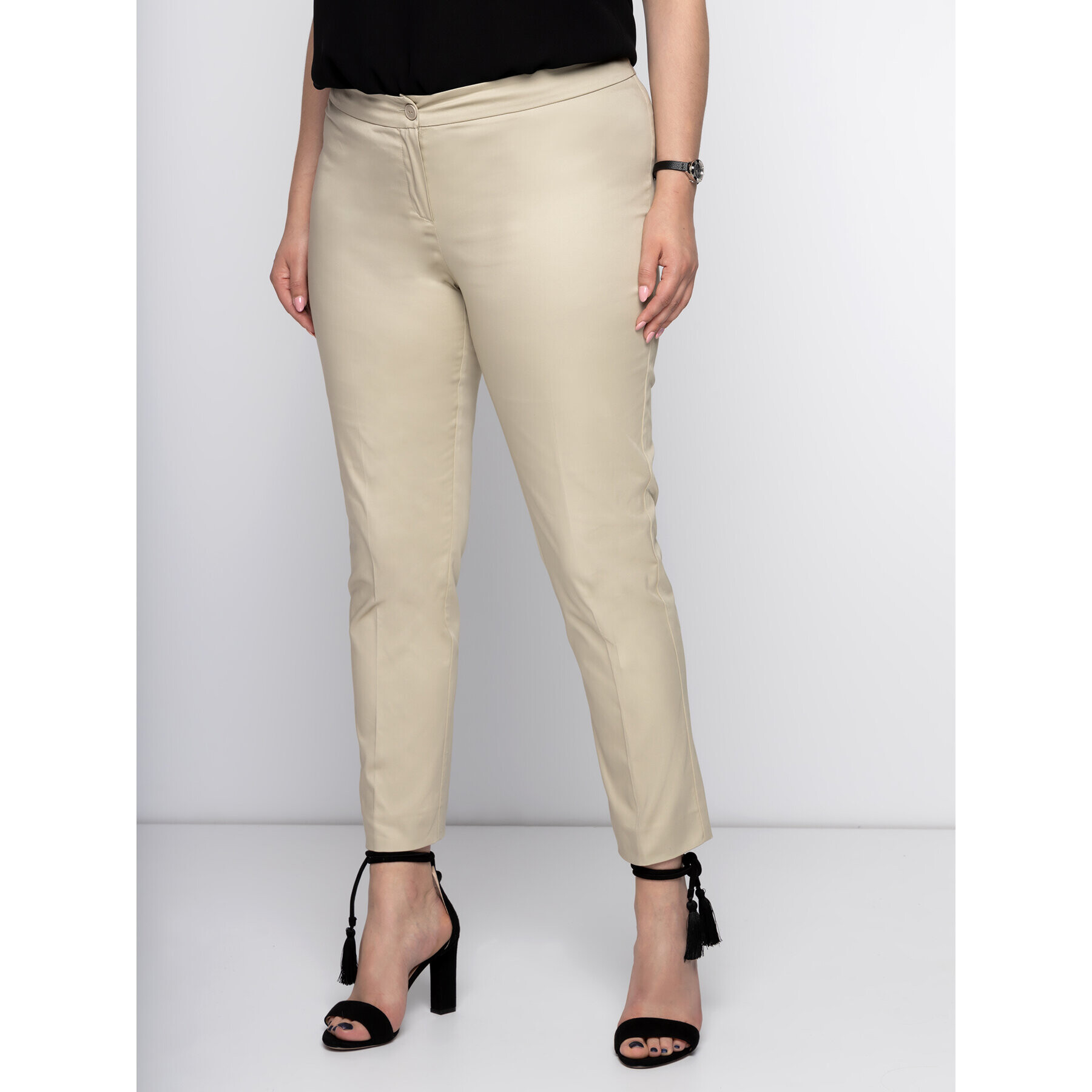 Persona by Marina Rinaldi Chino kalhoty 1132079 Béžová Regular Fit - Pepit.cz