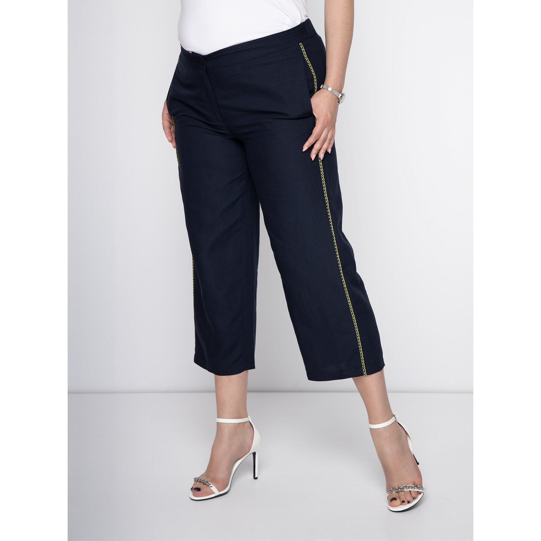 Persona by Marina Rinaldi Kalhoty culottes 1132029 Tmavomodrá Regular Fit - Pepit.cz