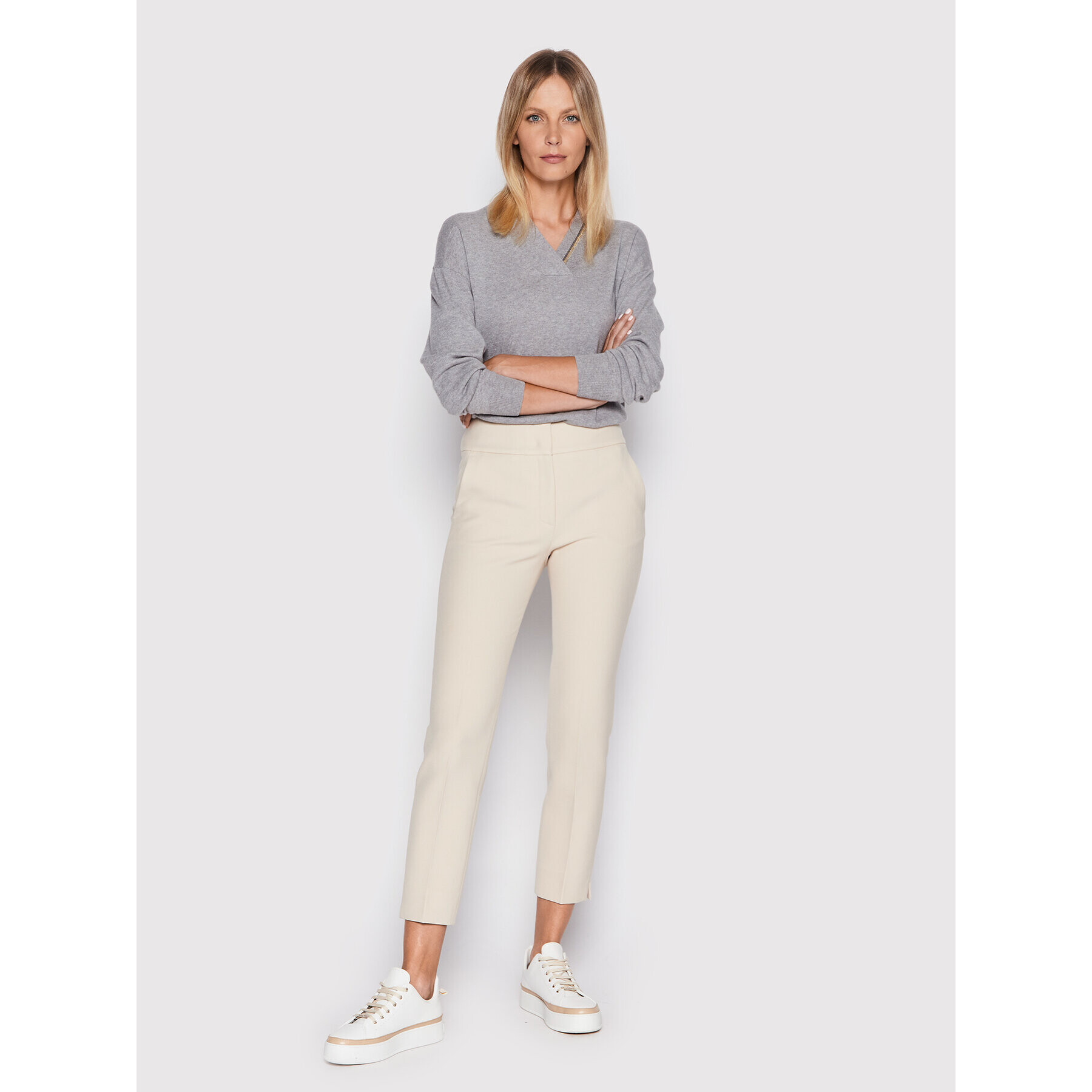 Peserico Chino kalhoty P04605 Béžová Regular Fit - Pepit.cz