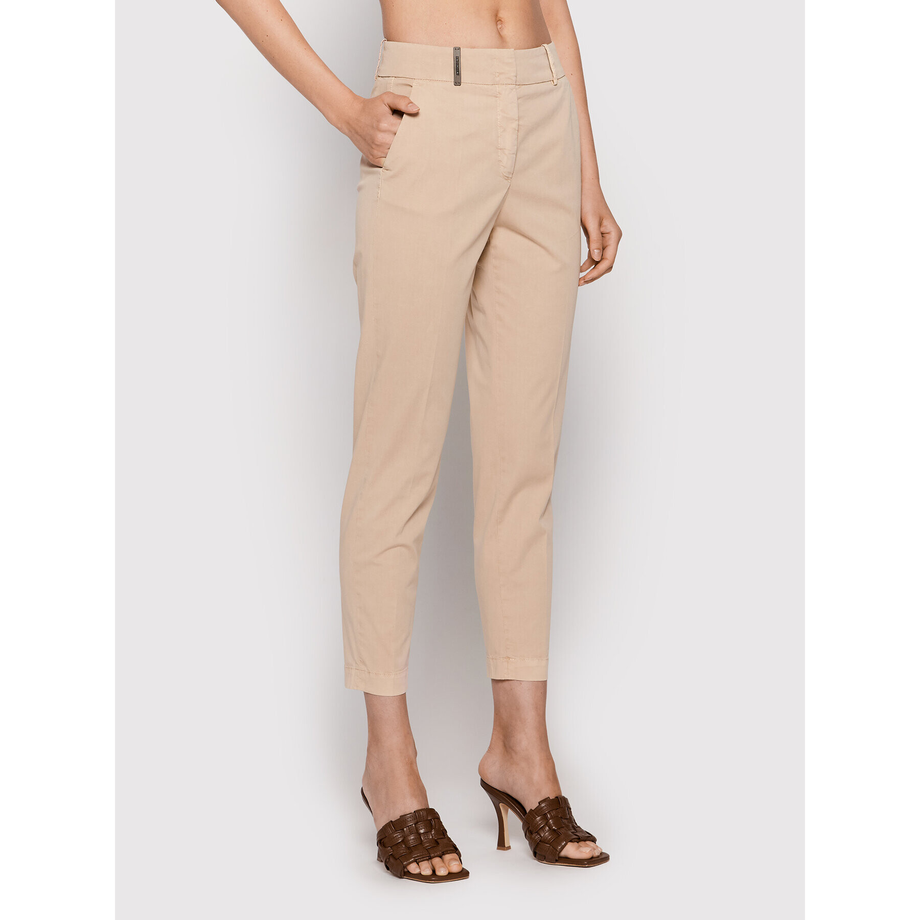 Peserico Chino kalhoty P04763T3 Béžová Regular Fit - Pepit.cz