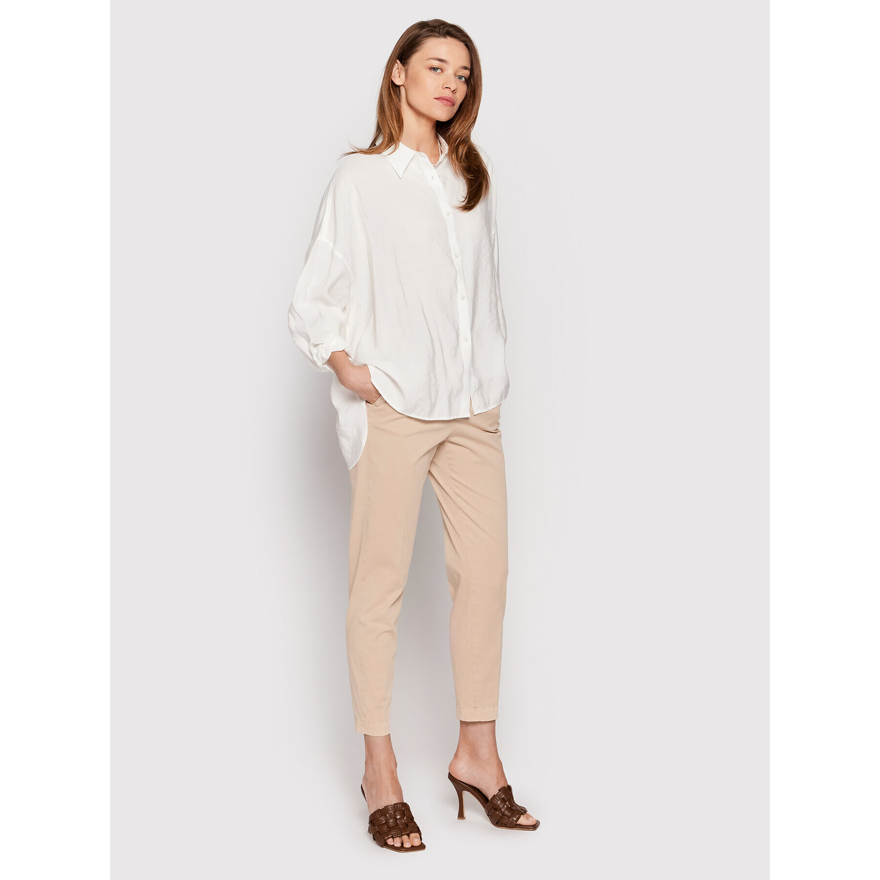 Peserico Chino kalhoty P04763T3 Béžová Regular Fit - Pepit.cz