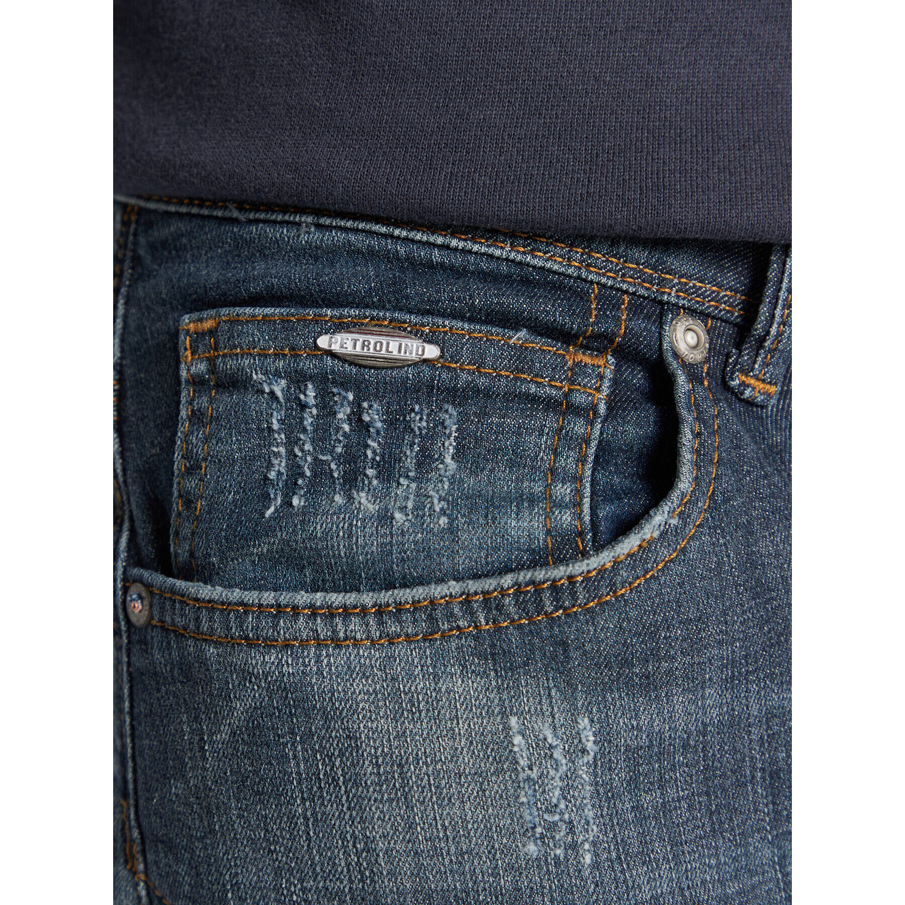 Petrol Industries Jeansy Seaham M-3020-DNM003 Tmavomodrá Slim Fit - Pepit.cz