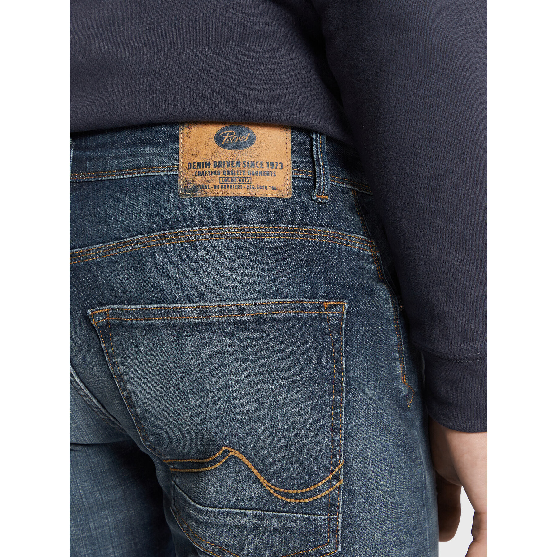 Petrol Industries Jeansy Seaham M-3020-DNM003 Tmavomodrá Slim Fit - Pepit.cz