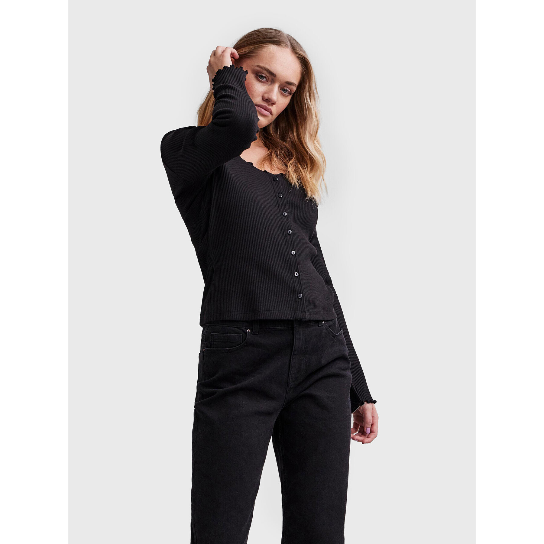 Pieces Halenka Nukisa 17101835 Černá Slim Fit - Pepit.cz