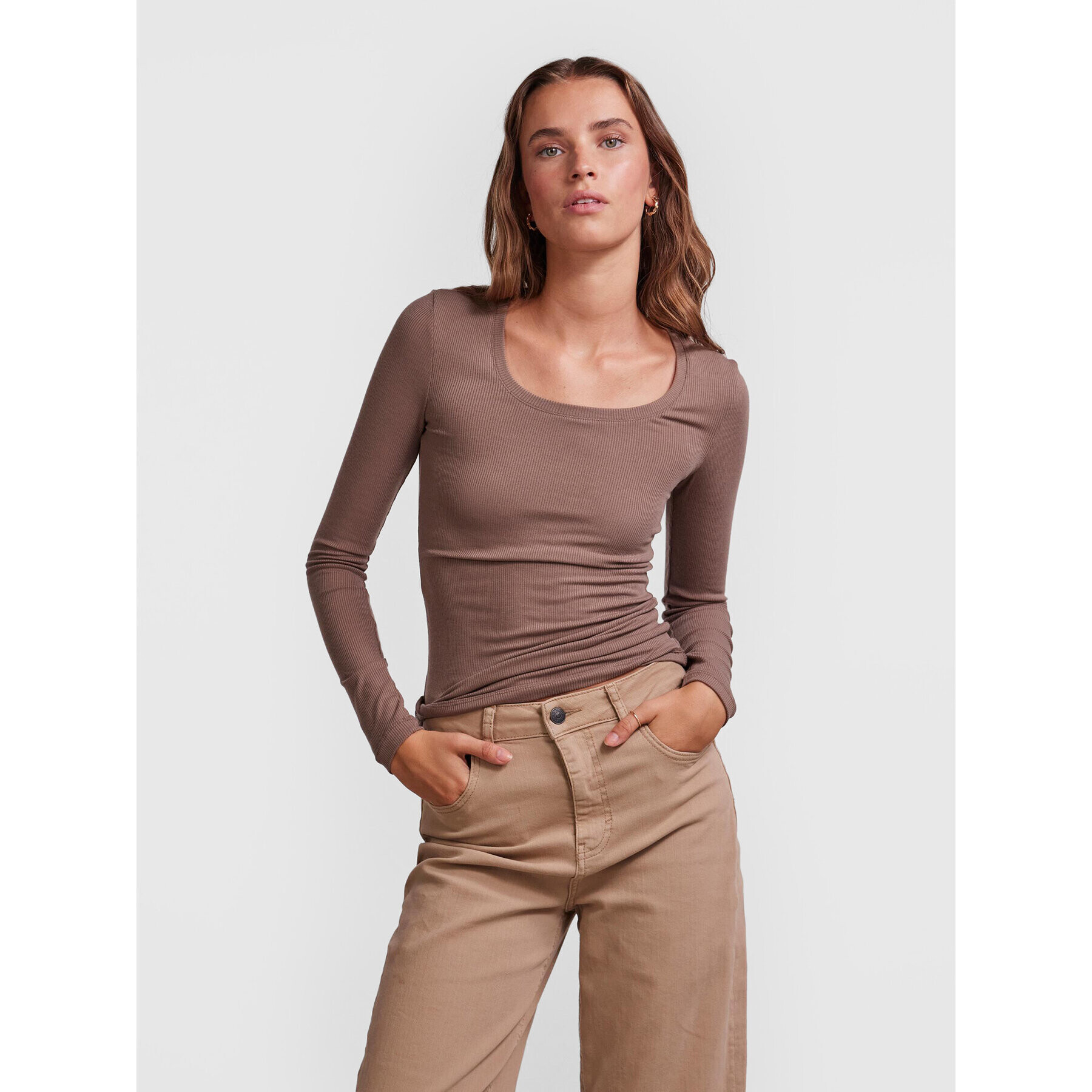 Pieces Halenka Pippi 17110548 Béžová Slim Fit - Pepit.cz