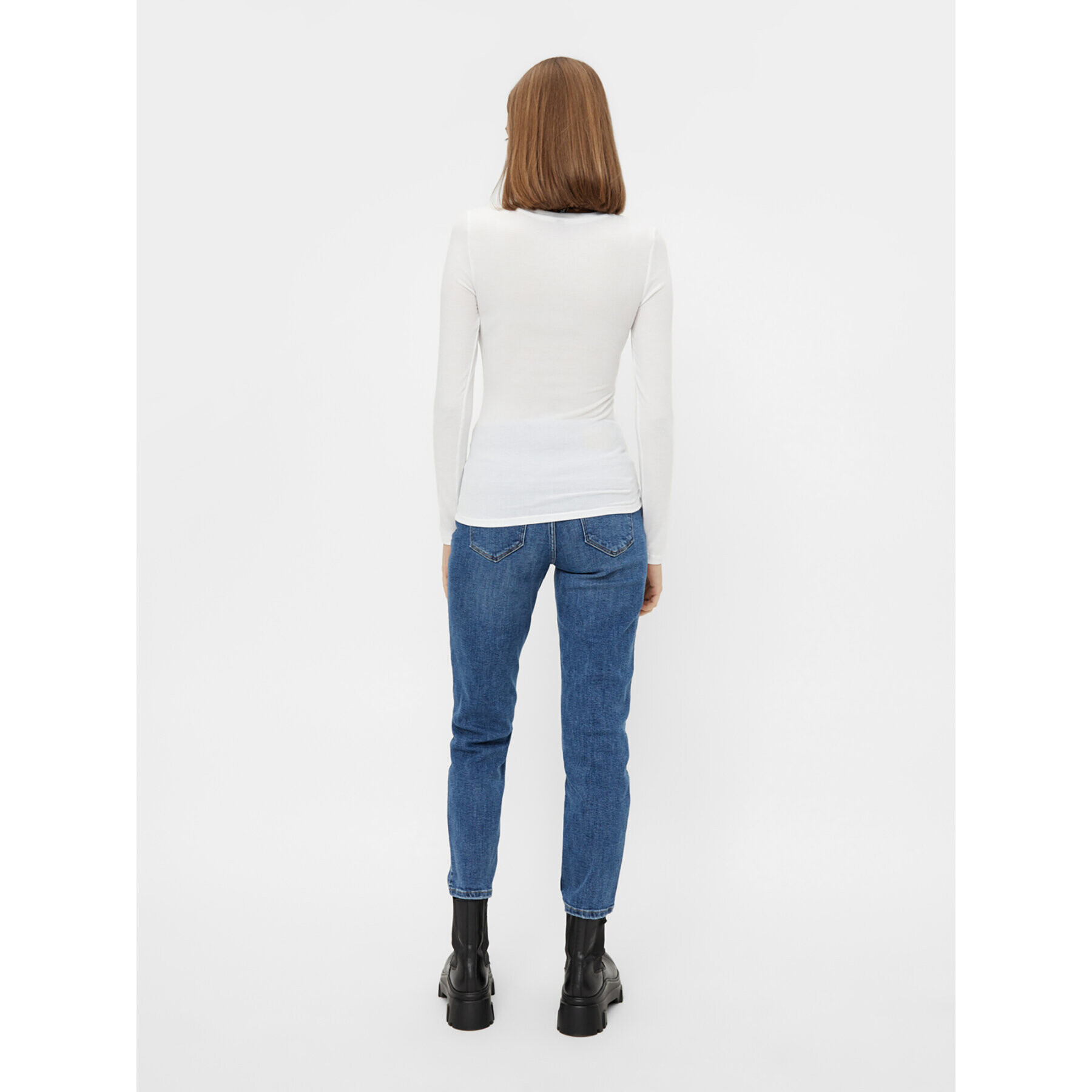 Pieces Halenka Pippi 17110548 Bílá Slim Fit - Pepit.cz