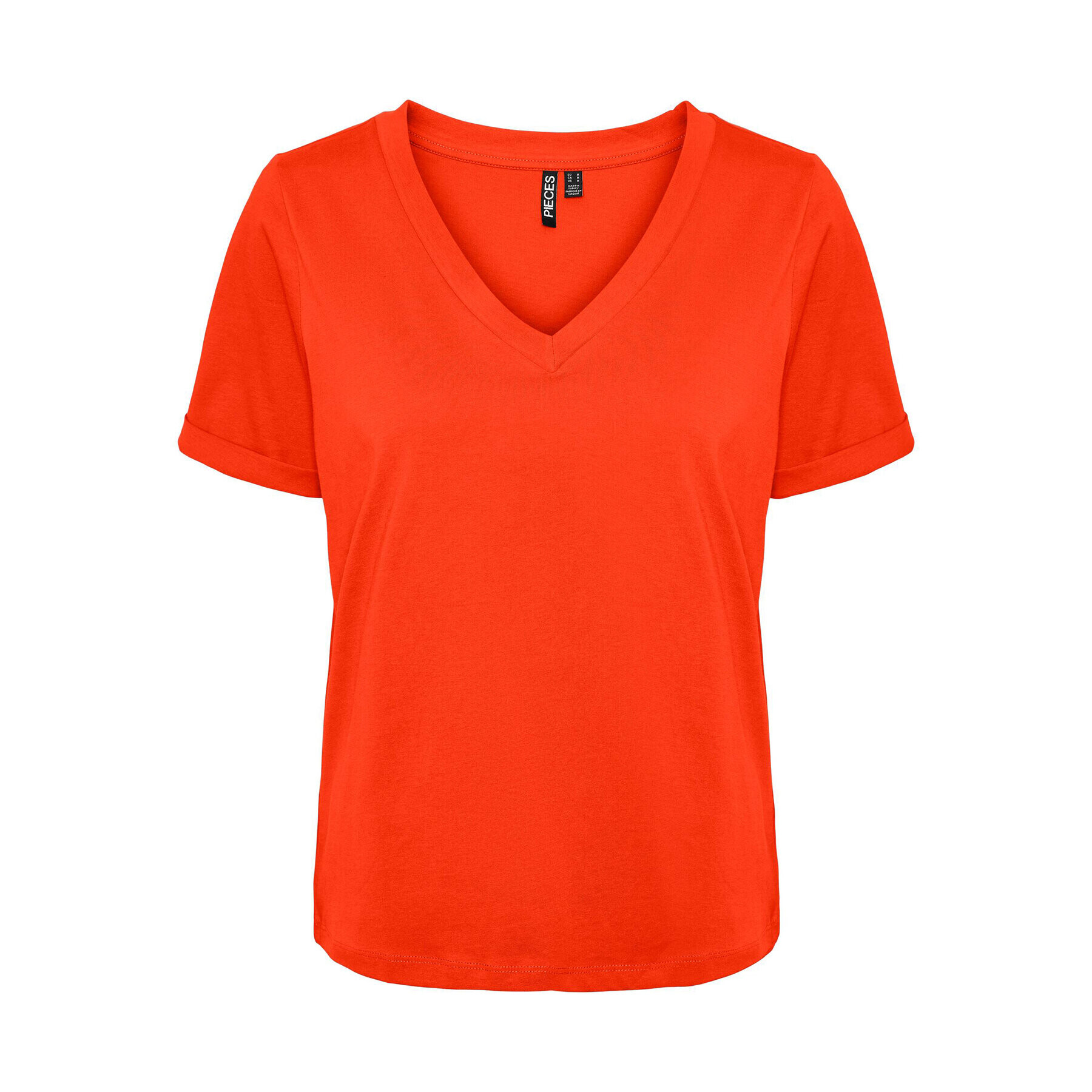 Pieces T-Shirt 17120455 Oranžová Regular Fit - Pepit.cz