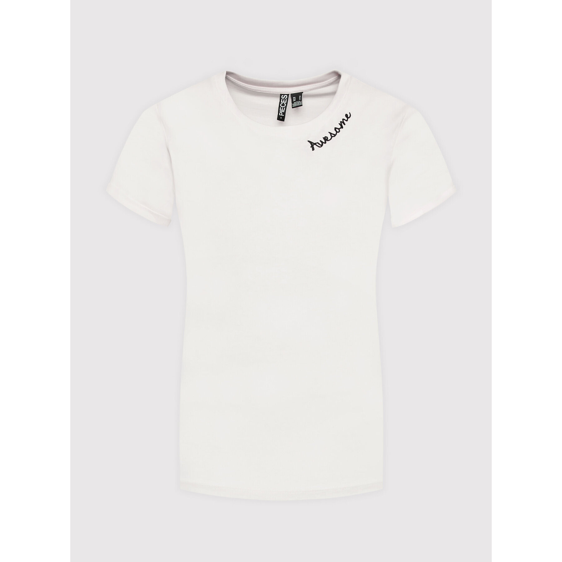 Pieces T-Shirt Velune 17124346 Bílá Relaxed Fit - Pepit.cz