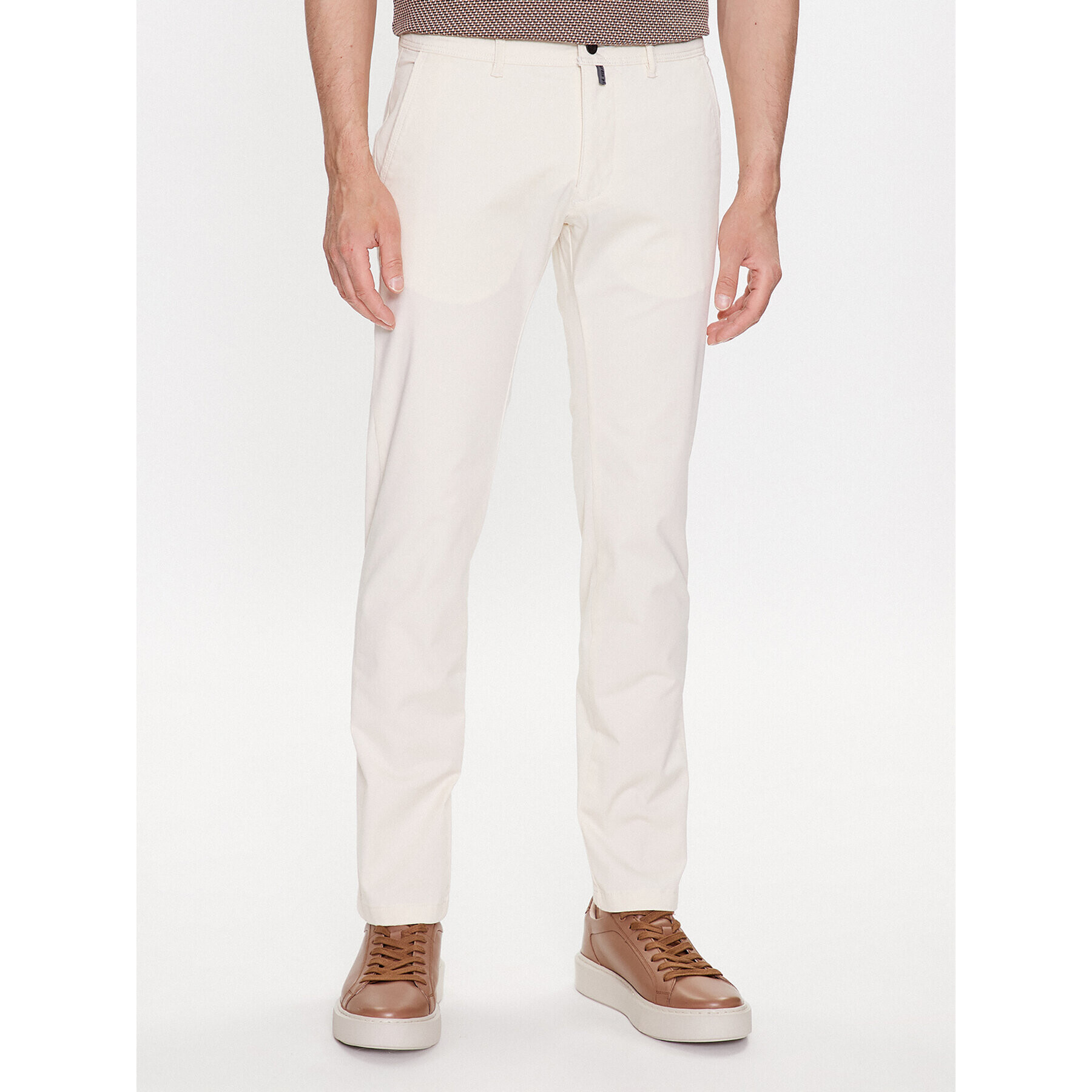 Pierre Cardin Chino kalhoty 30050/000/4017 Écru Slim Fit - Pepit.cz