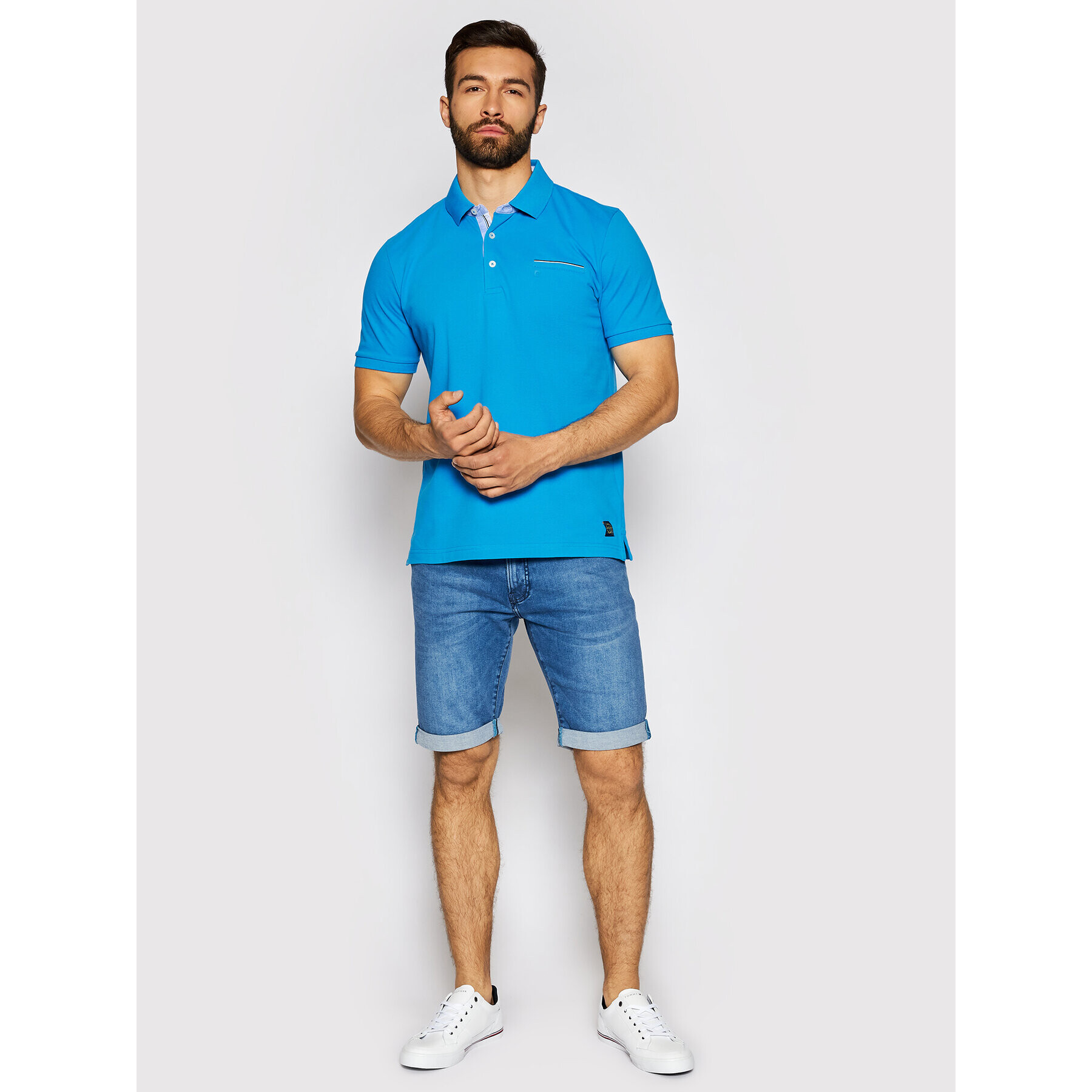 Pierre Cardin Džínové šortky 3452/000/8860 Tmavomodrá Tapered Fit - Pepit.cz