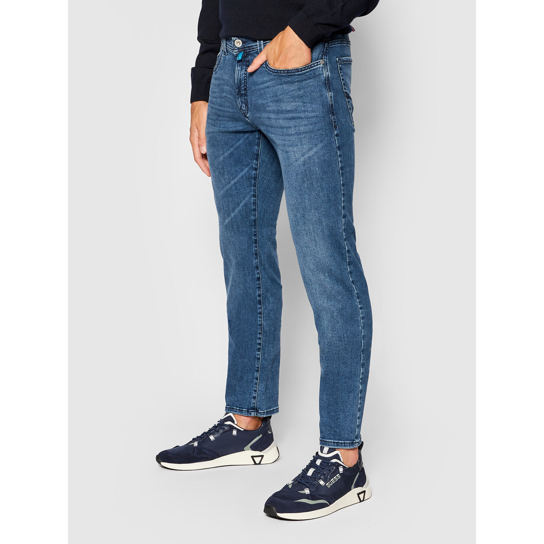 Pierre Cardin Jeansy 3451/000/8820 Tmavomodrá Tapered Fit - Pepit.cz