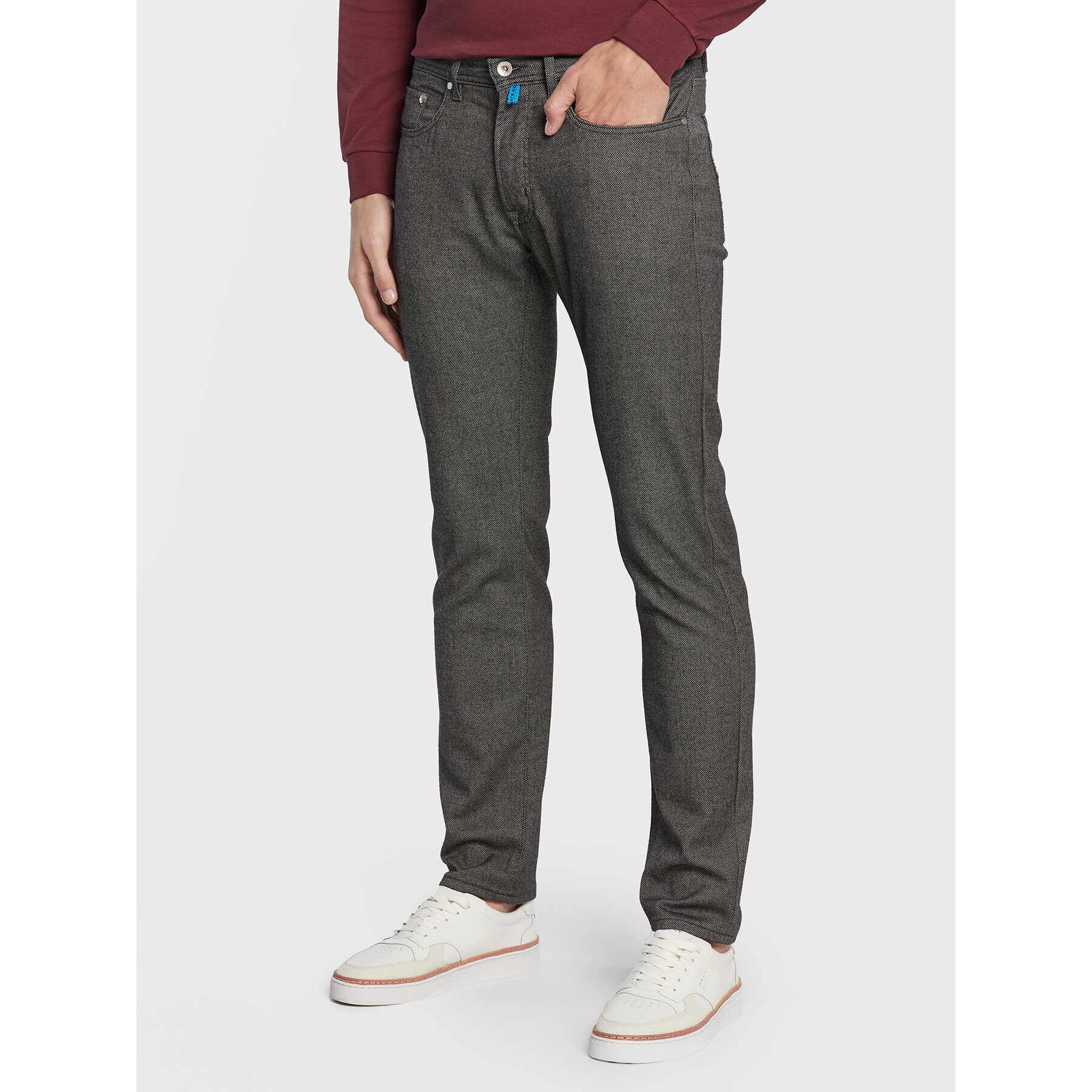 Pierre Cardin Kalhoty z materiálu 30947/000/1016 Šedá Lyon Tapered Fit - Pepit.cz