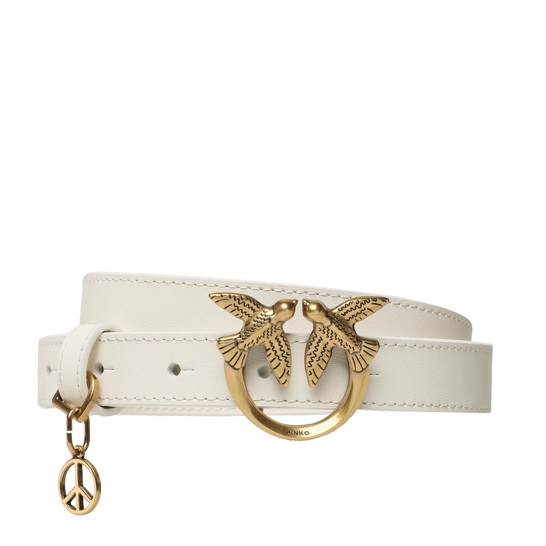 Pinko Dámský pásek Love Berry H2 Belt PE 23 PLT01 100143 A0R9 Bílá - Pepit.cz