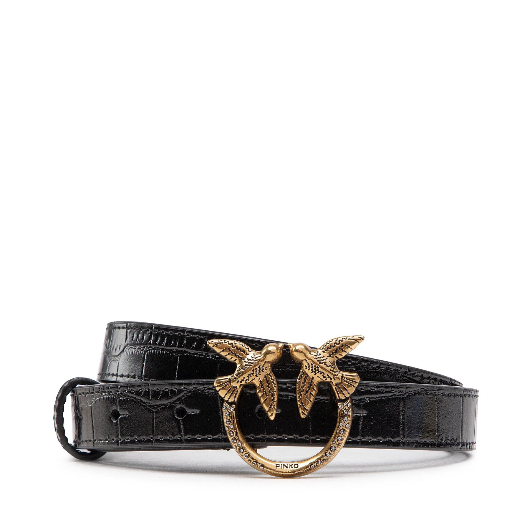 Pinko Dámský pásek Love Croco H2 Belt Al 22-23 PLT01 1H213V A051 Černá - Pepit.cz